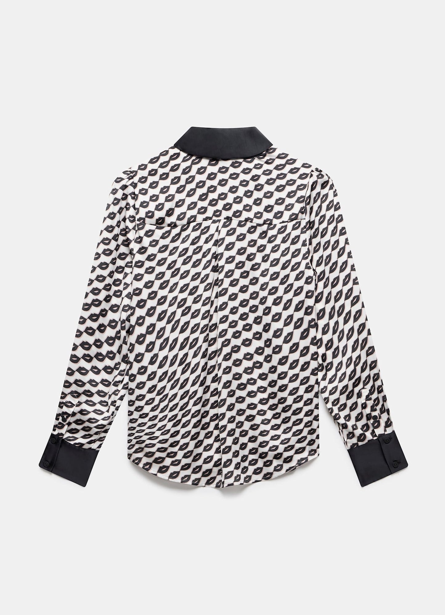 Black Lip Print Shirt