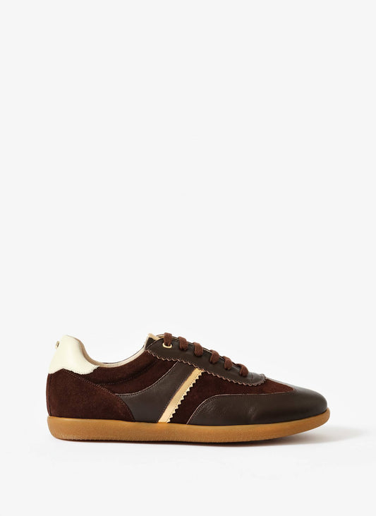 Lucia Brown Suede Trainers