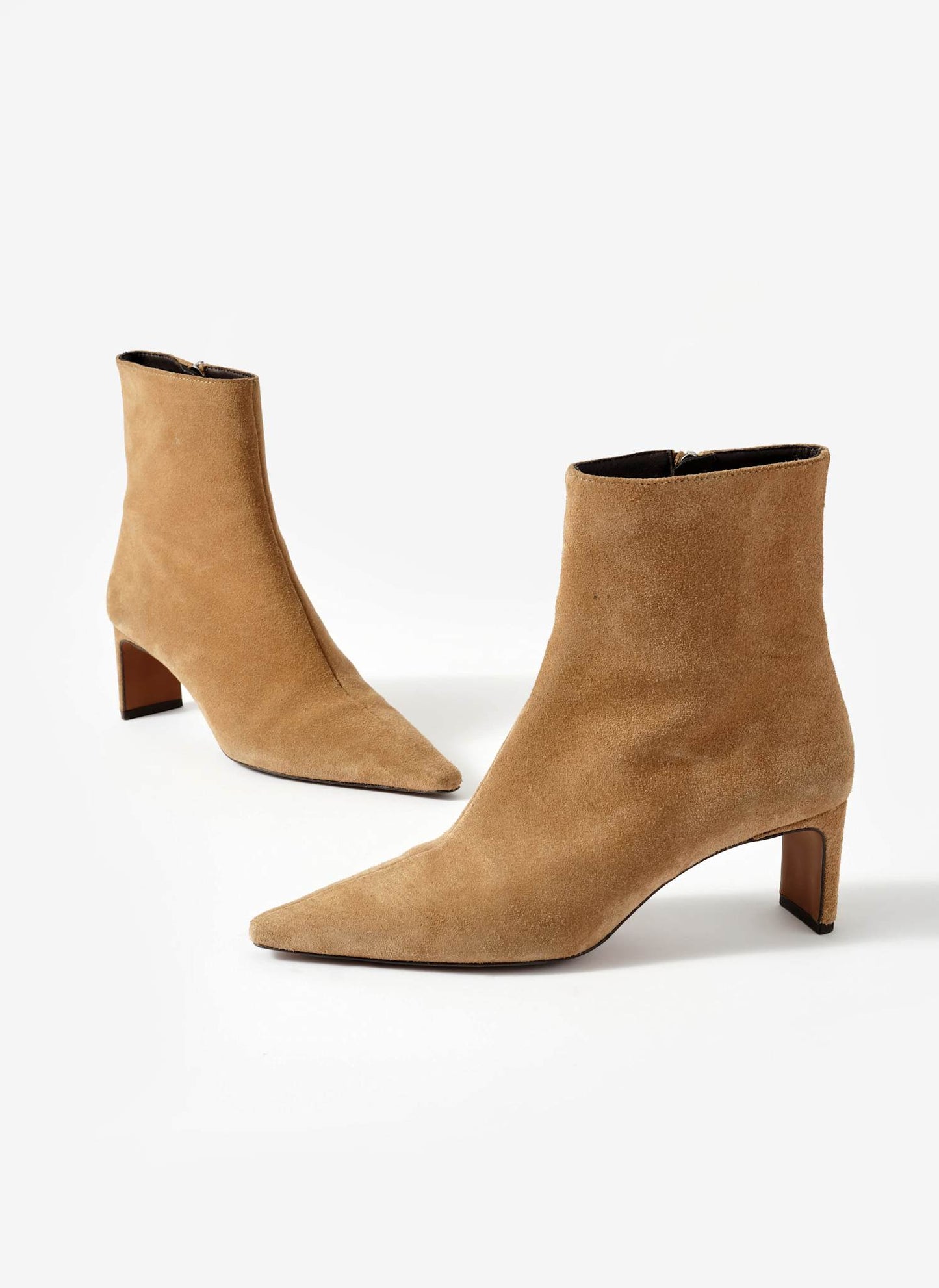 Macy Neutral Suede Ankle Boots