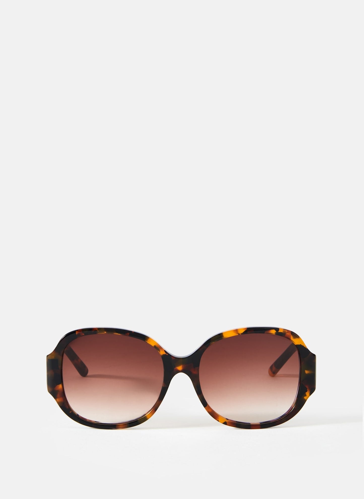 Brown Tortoiseshell Round Sunglasses