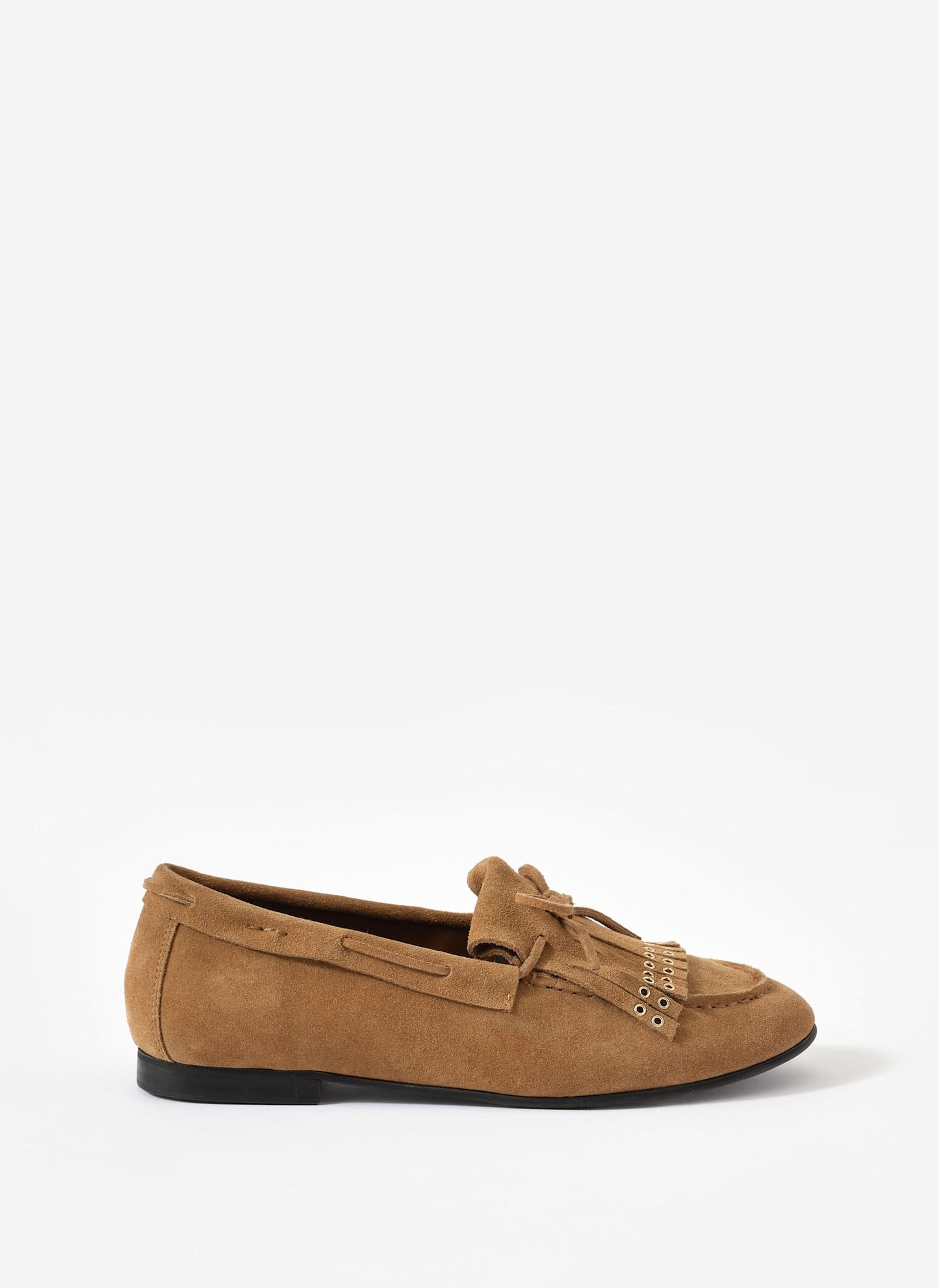 Melba Neutral Suede Loafers