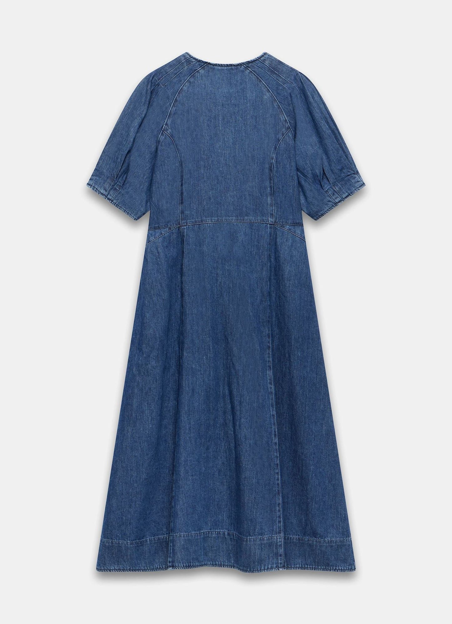 Indigo Denim Midi Dress