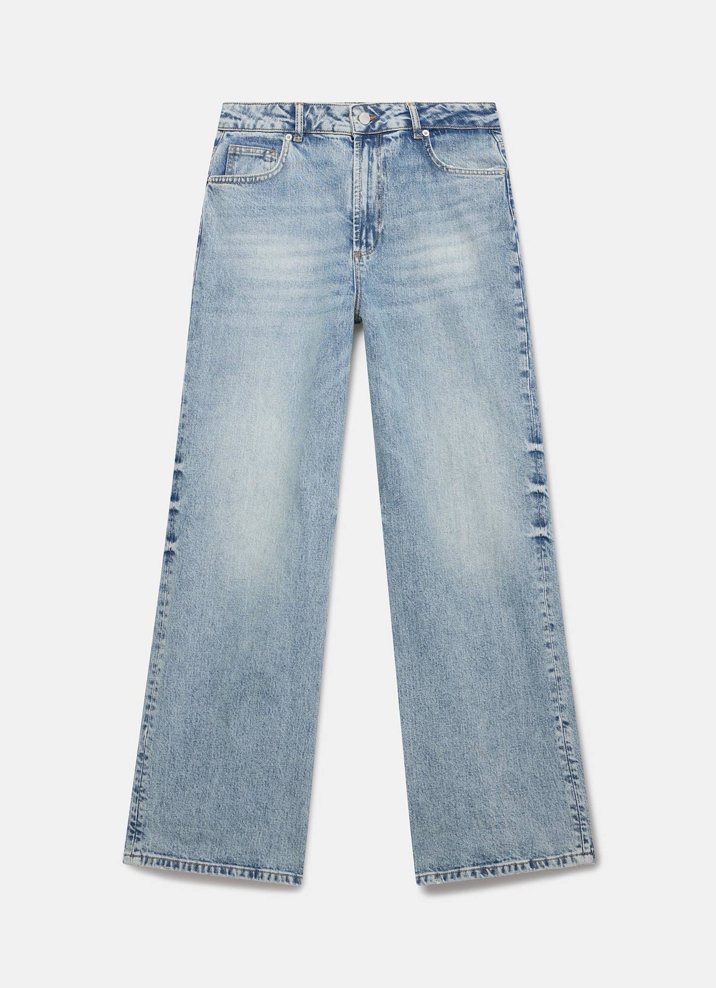 Mid Indigo Workable Wide Jeans