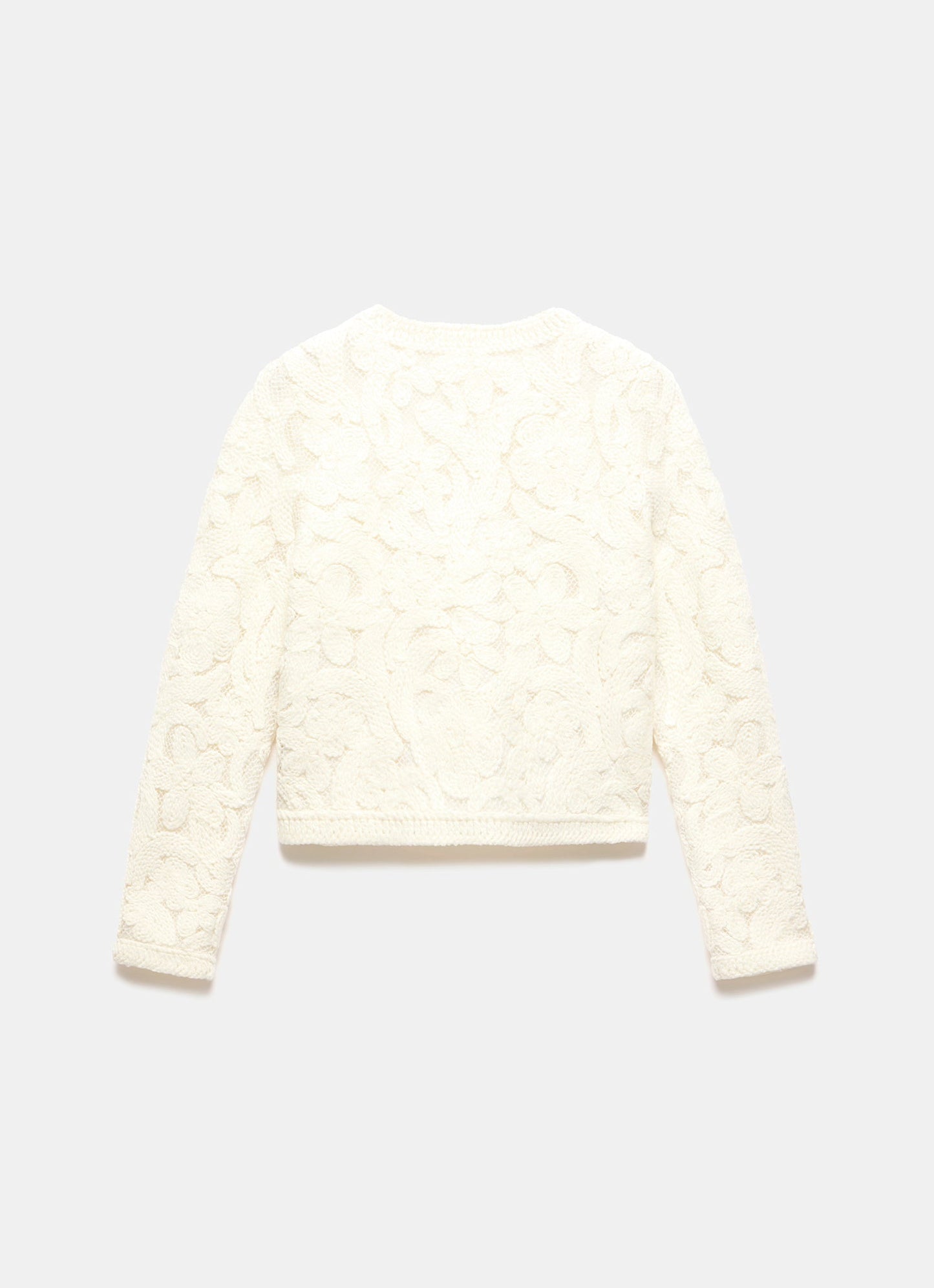 Cream Lace Knit Jacket