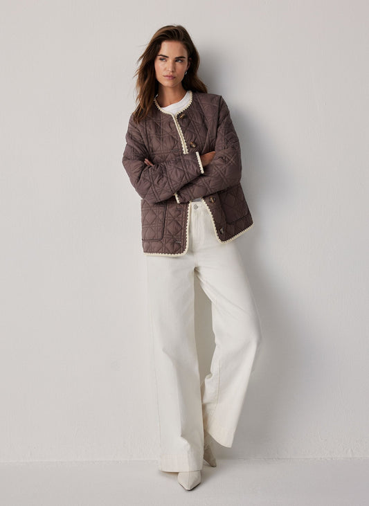Brown Reversible Quilted Jacket