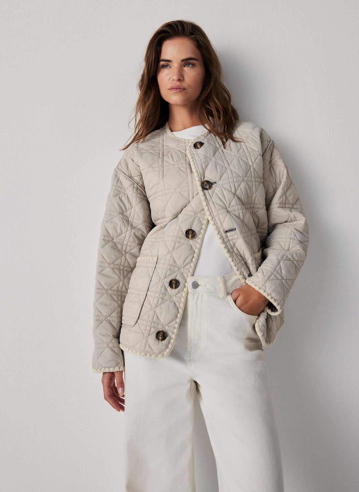 Brown Reversible Quilted Jacket