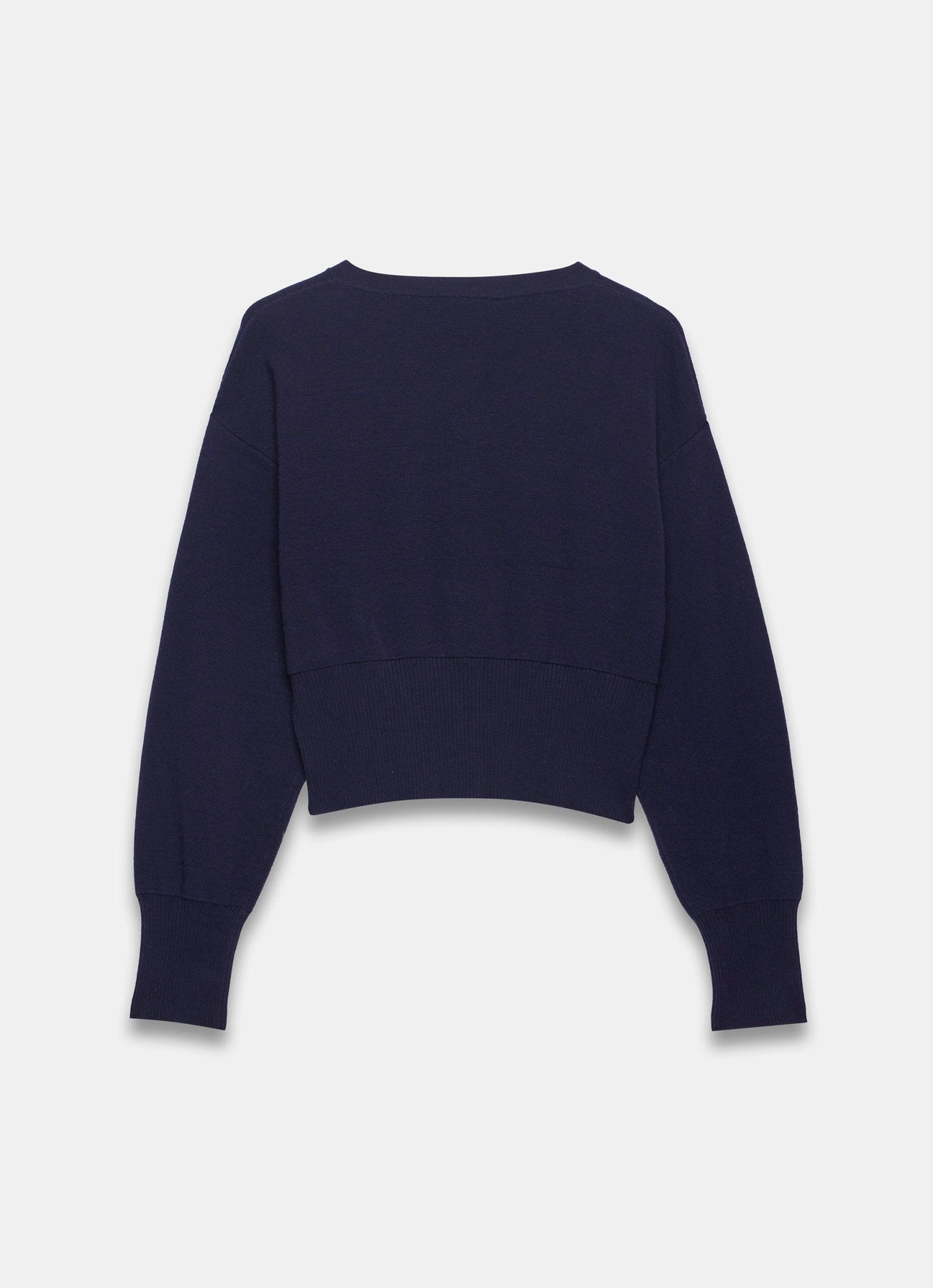 Navy Cotton Blend Cardigan