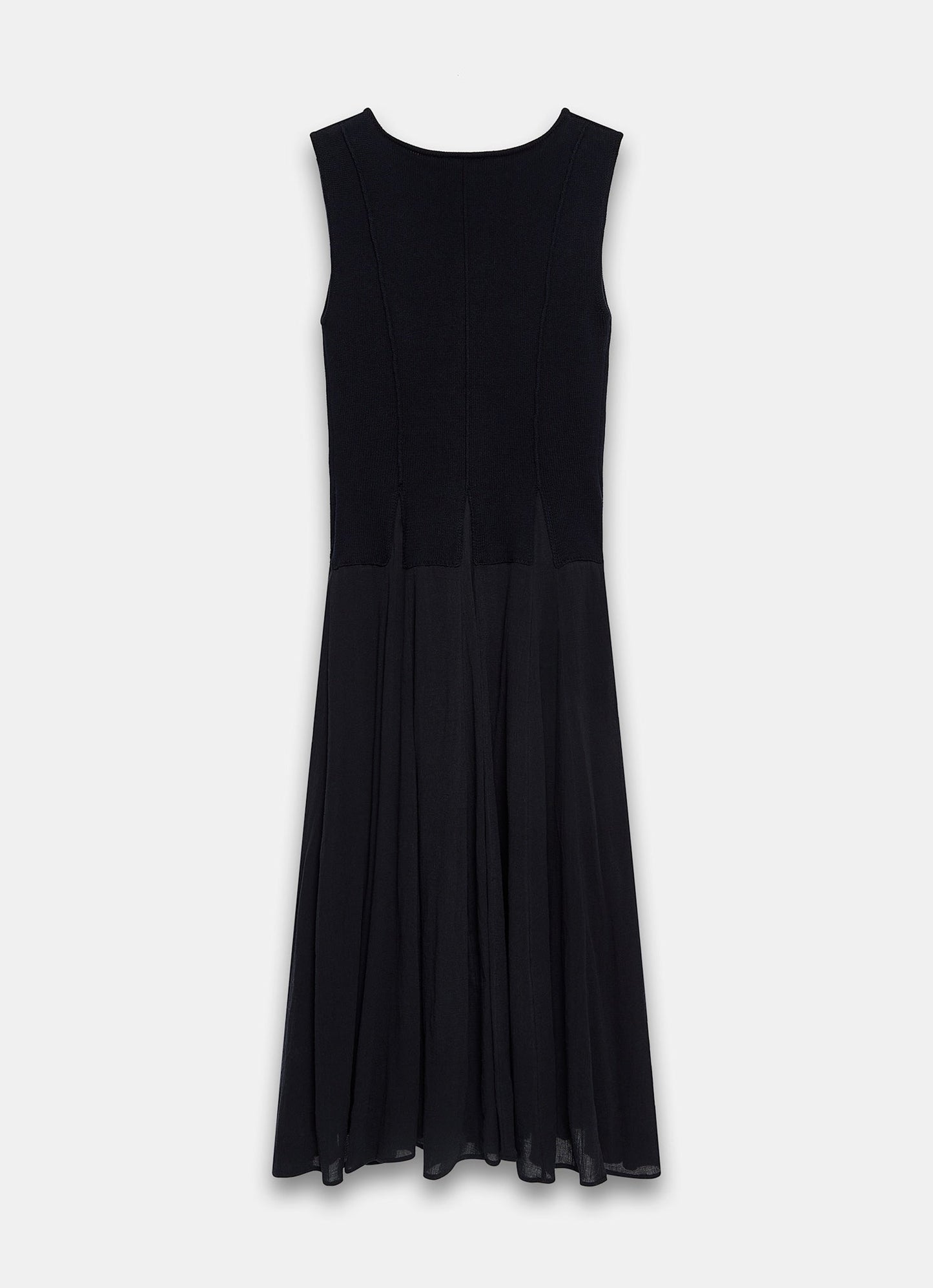 Navy Cotton Drop Waist Maxi Dress