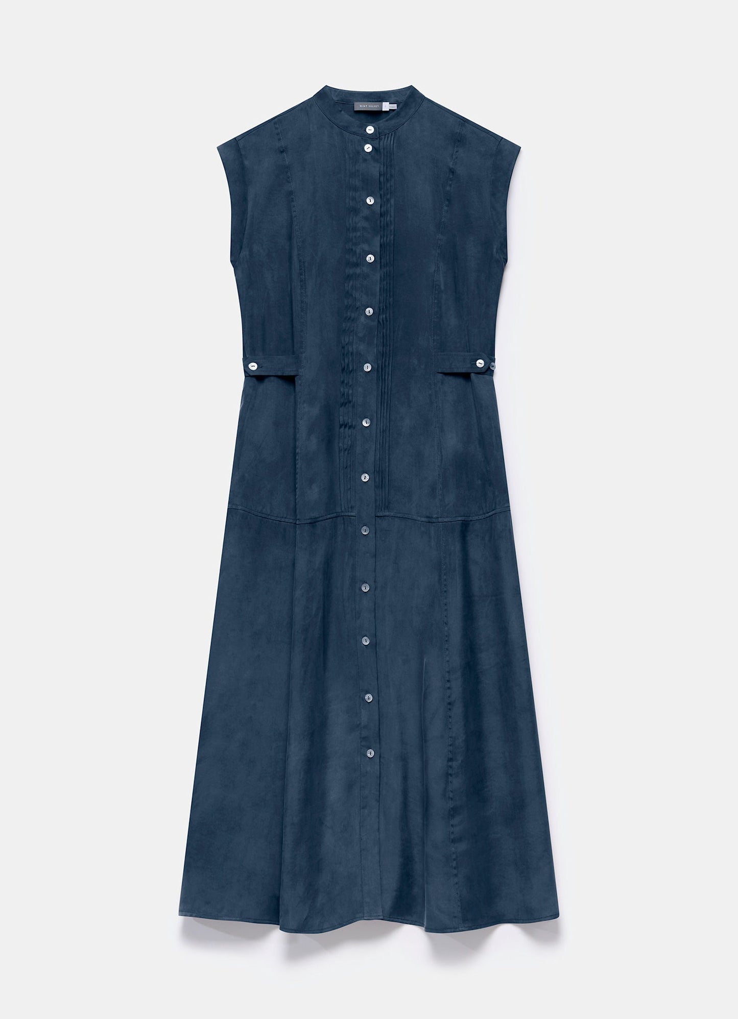 Navy Utility Midi Dress