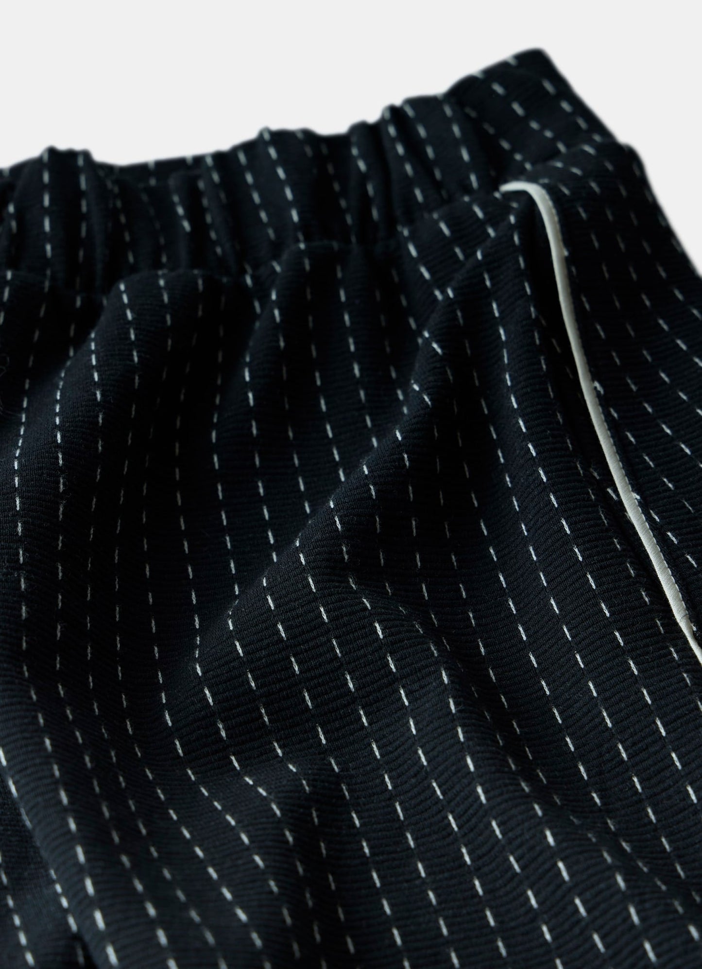 Navy Pinstripe Wide Trousers