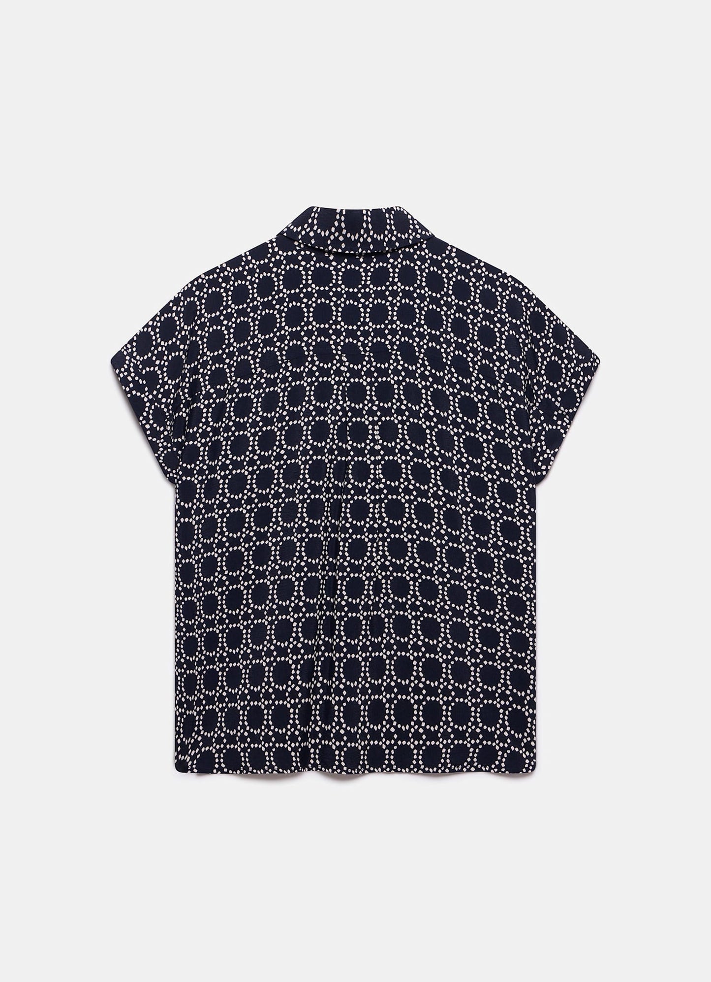 Navy Abstract Print Resort Shirt