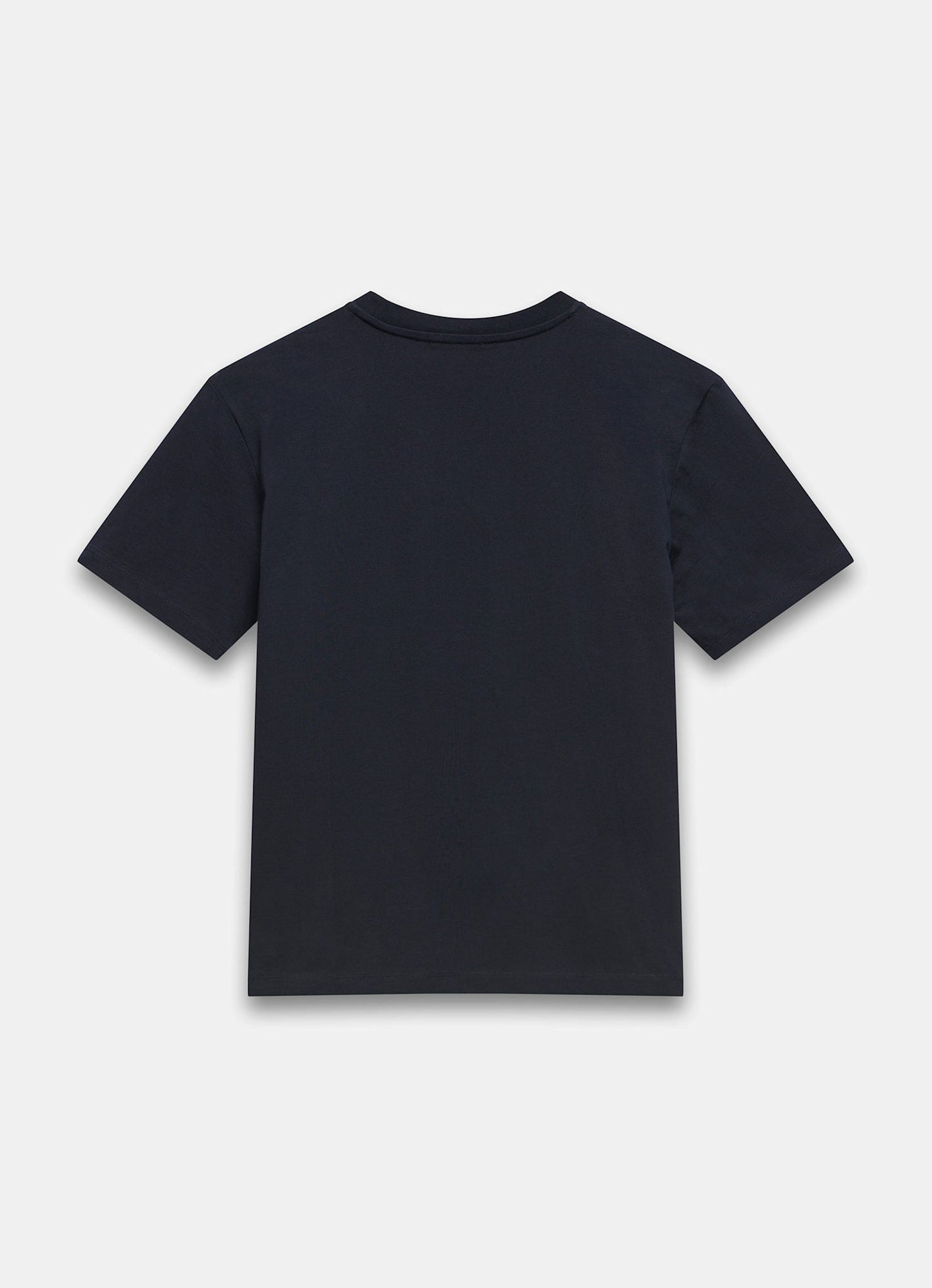 Navy Rose Motif T-Shirt