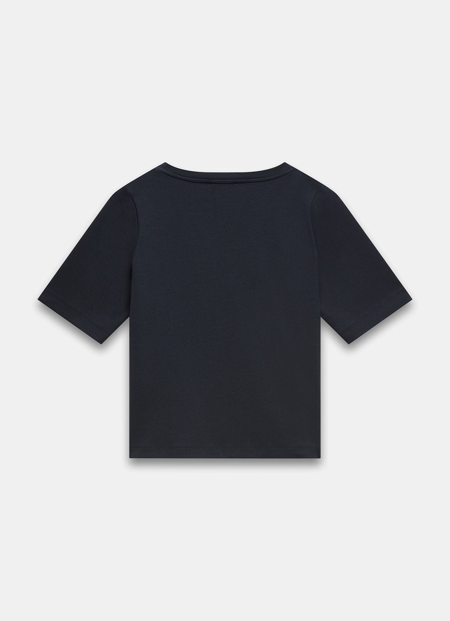Navy Cotton Scoop Neck T-Shirt