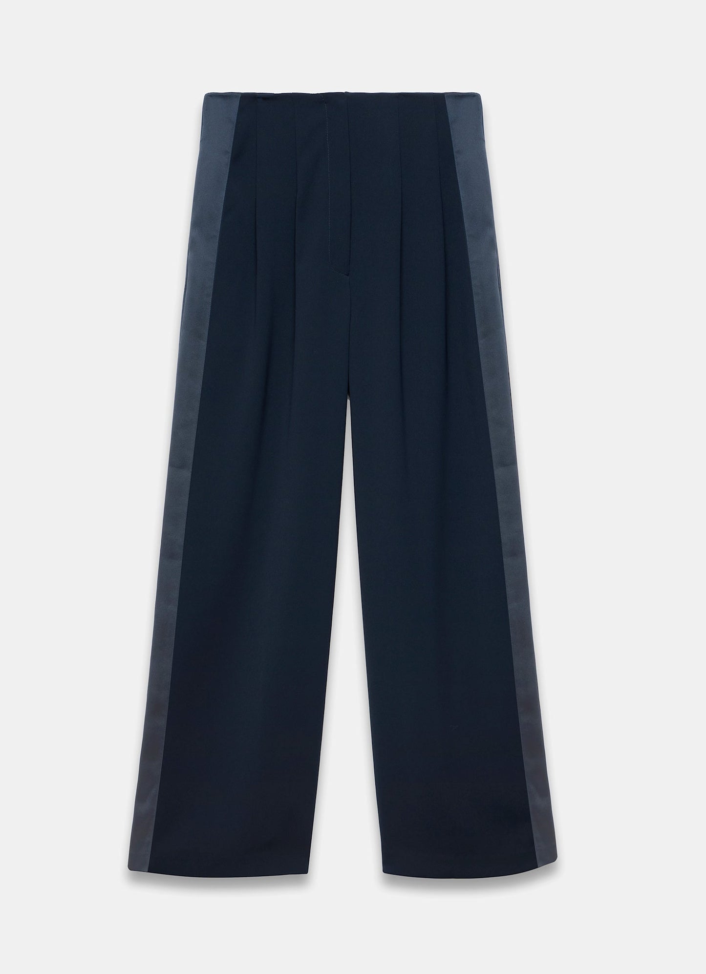 Navy Wide Tuxedo Trousers