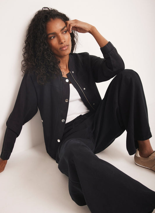 Navy Washed Bomber Jacket
