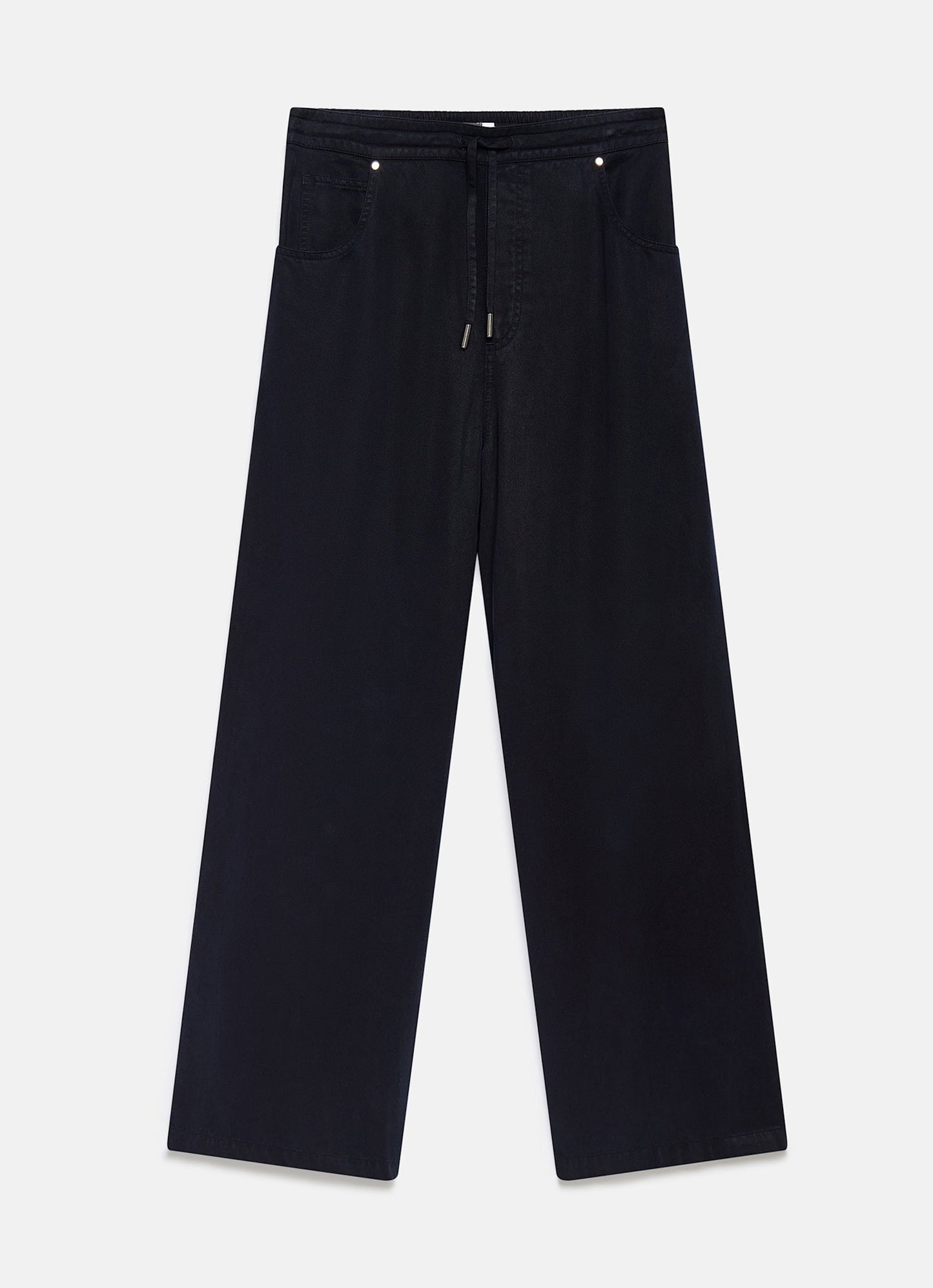 Navy Wide Leg Trousers