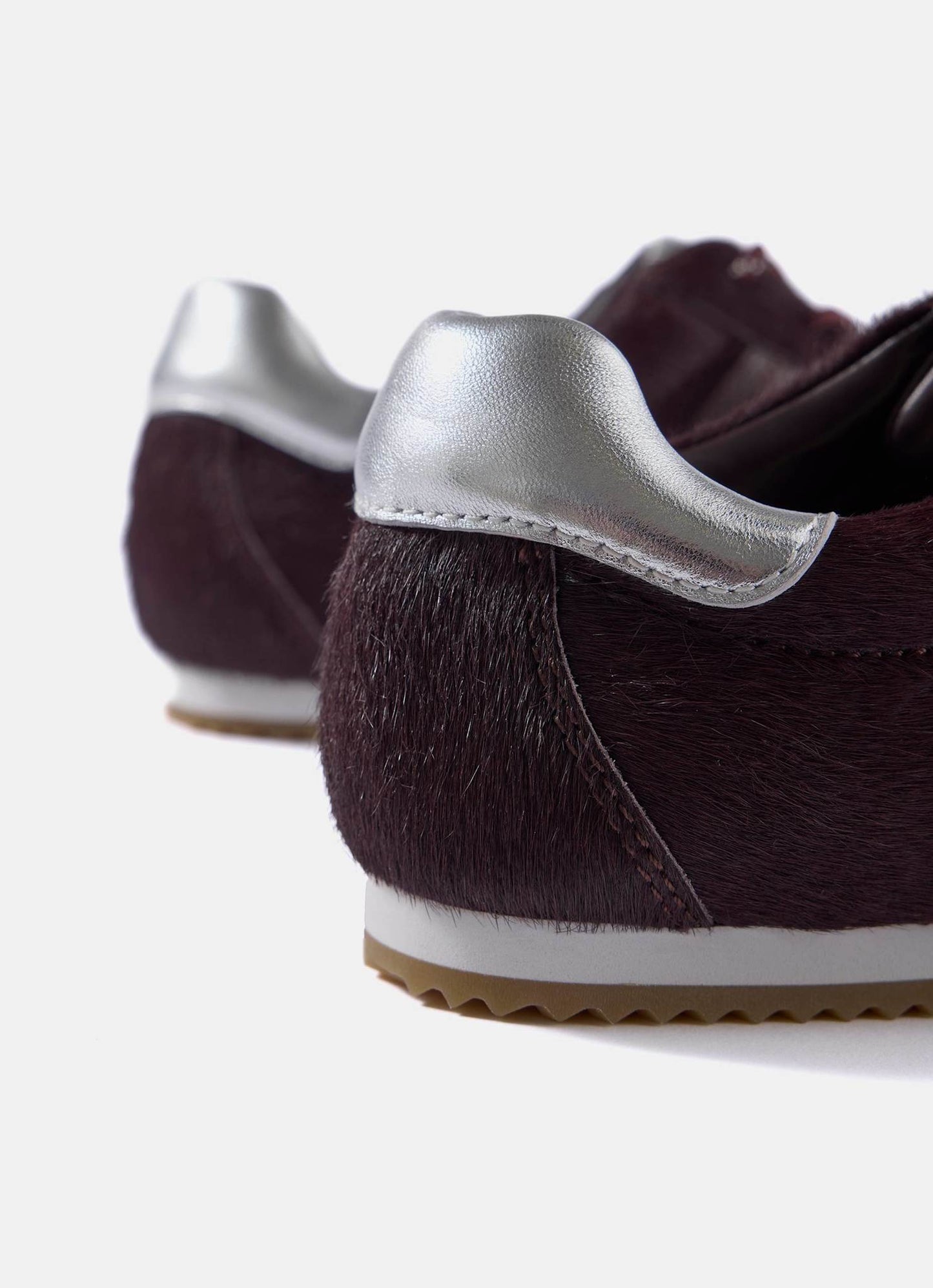 Nelle Burgundy Textured Trainers