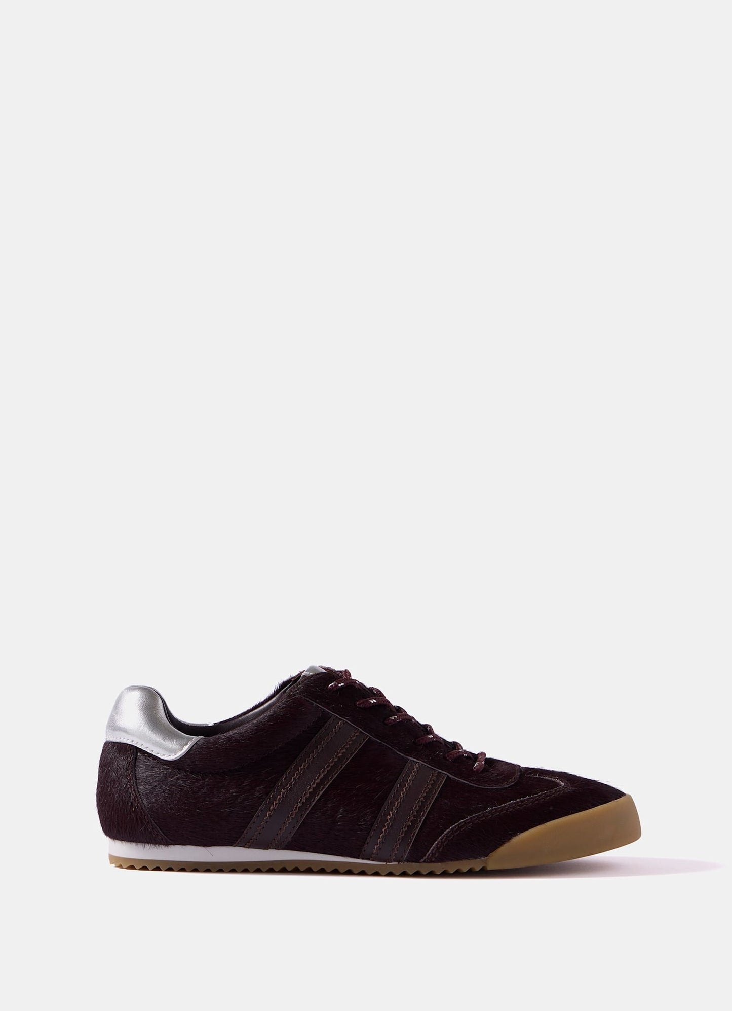 Nelle Burgundy Textured Trainers