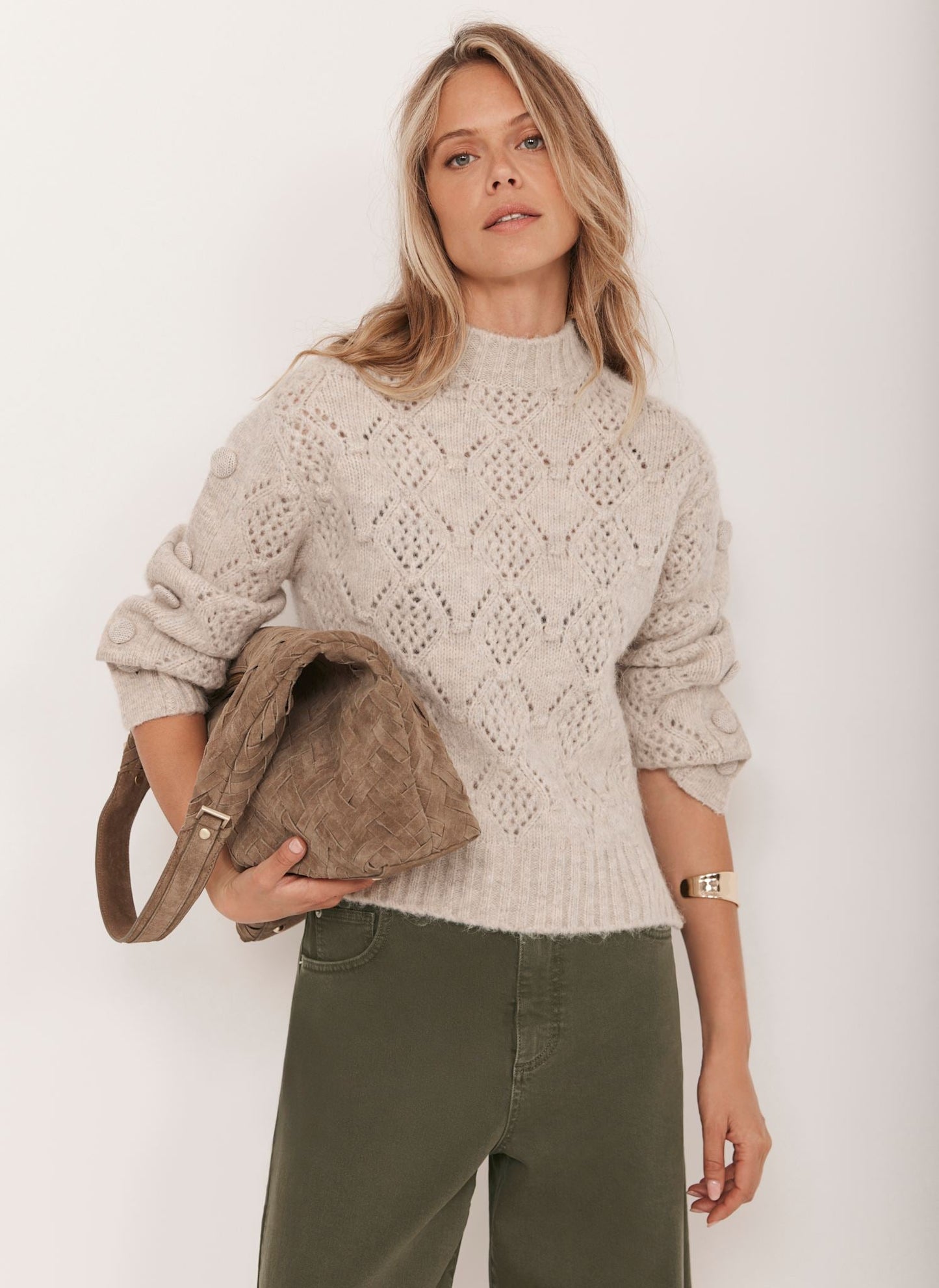 Neutral Cable Knit Jumper