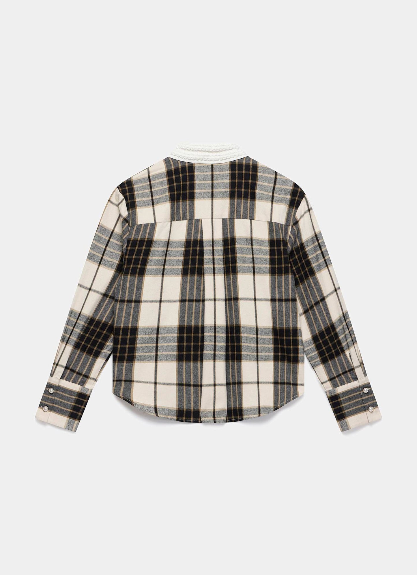 Neutral Checked Cotton Shirt