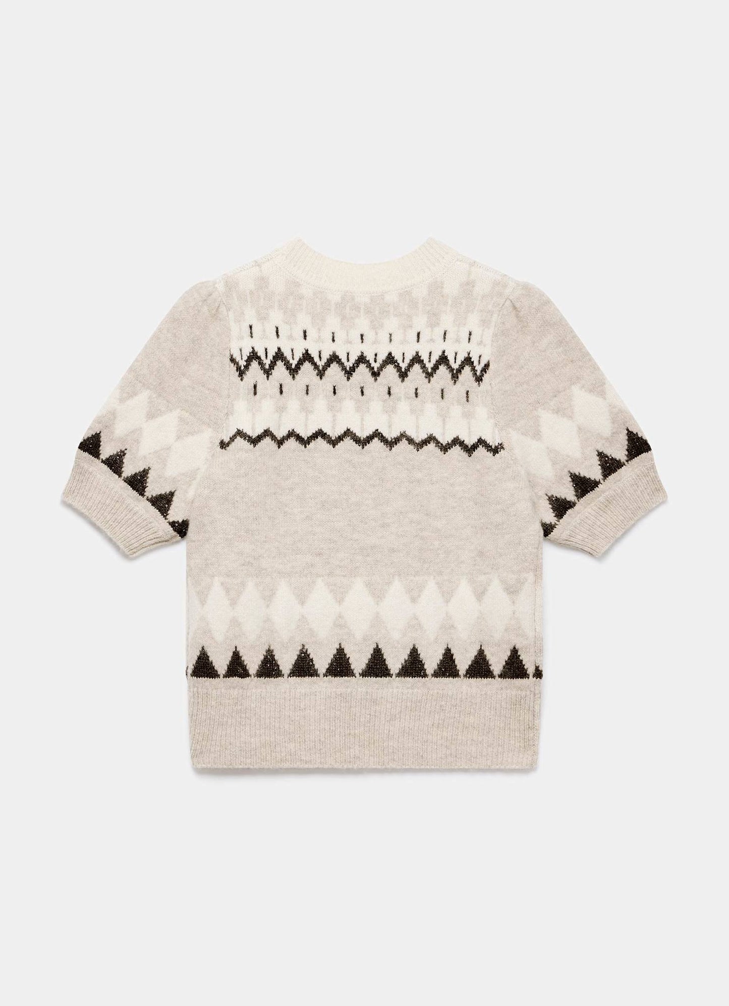 Neutral Fairisle Knit Top