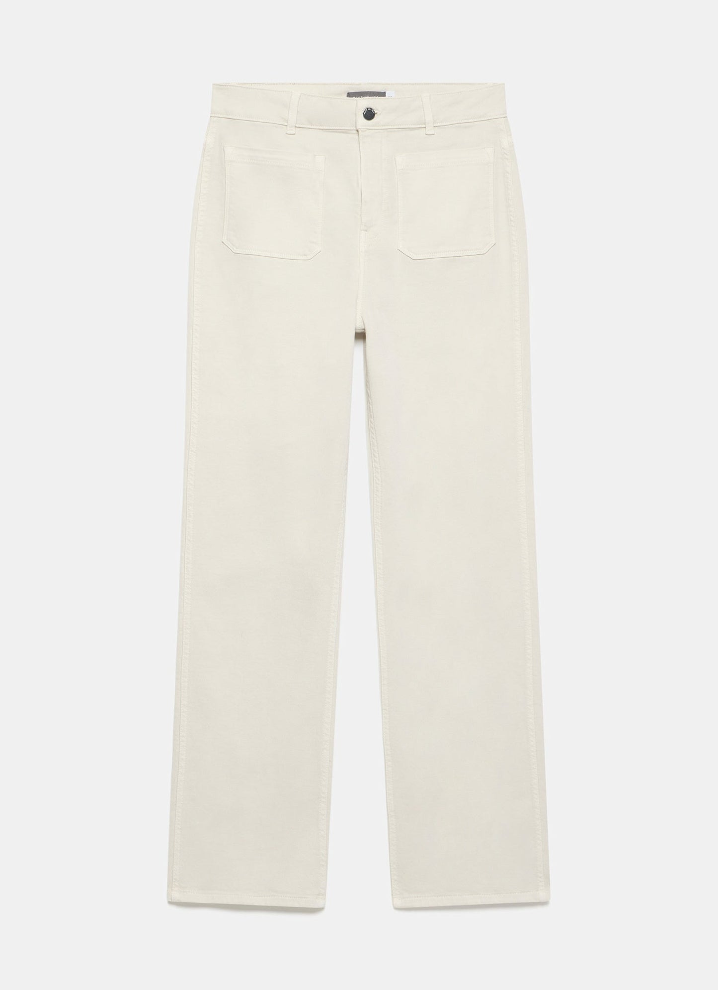 Neutral Wash Relaxed Bootcut Patch Pocket Jeans