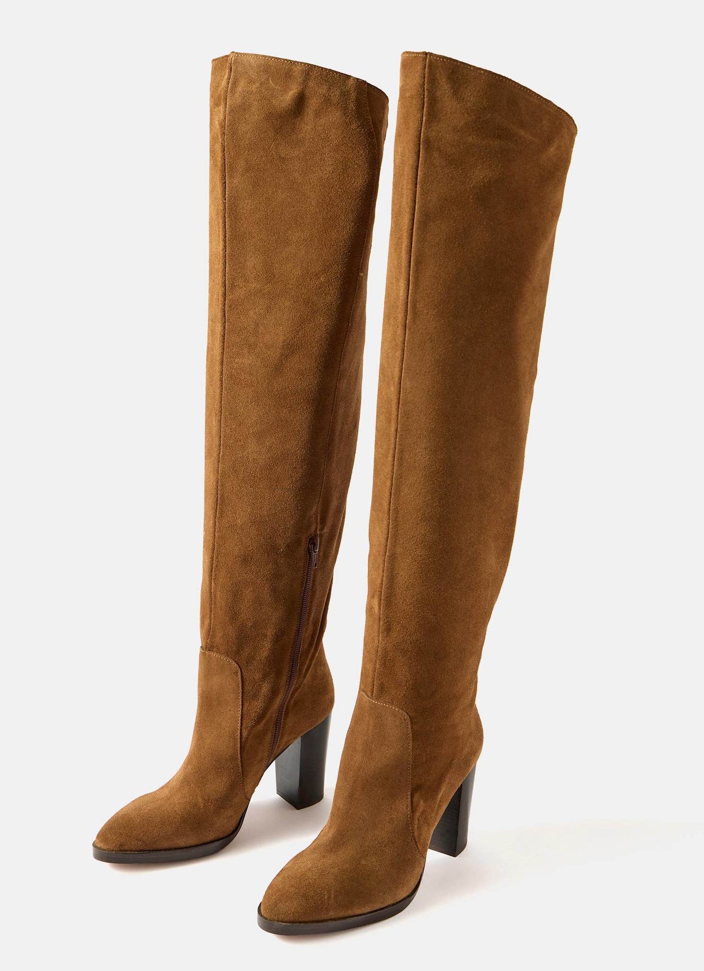 Nova Tan Suede Long Boots