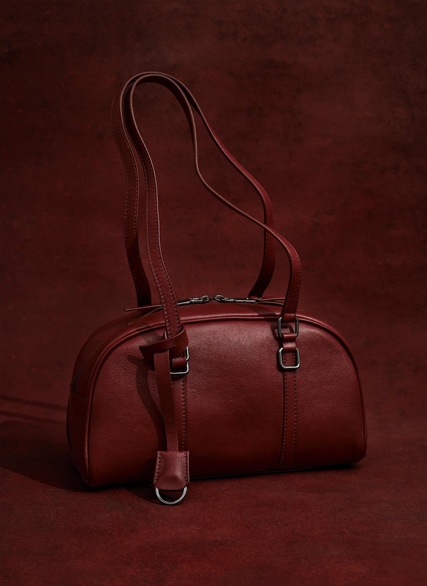 Otti Red Leather Shoulder Bag