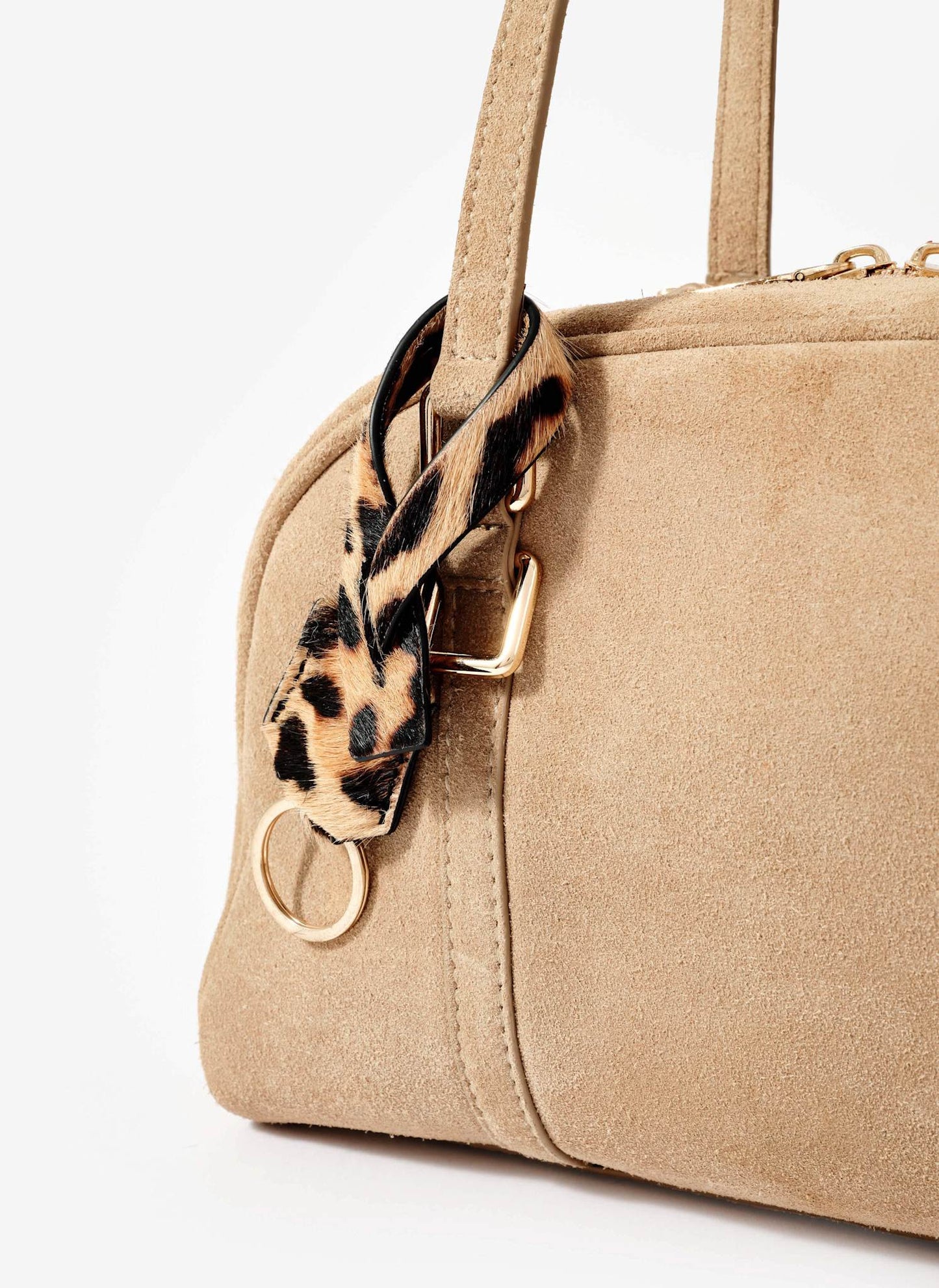 Otti Neutral Suede Shoulder Bag