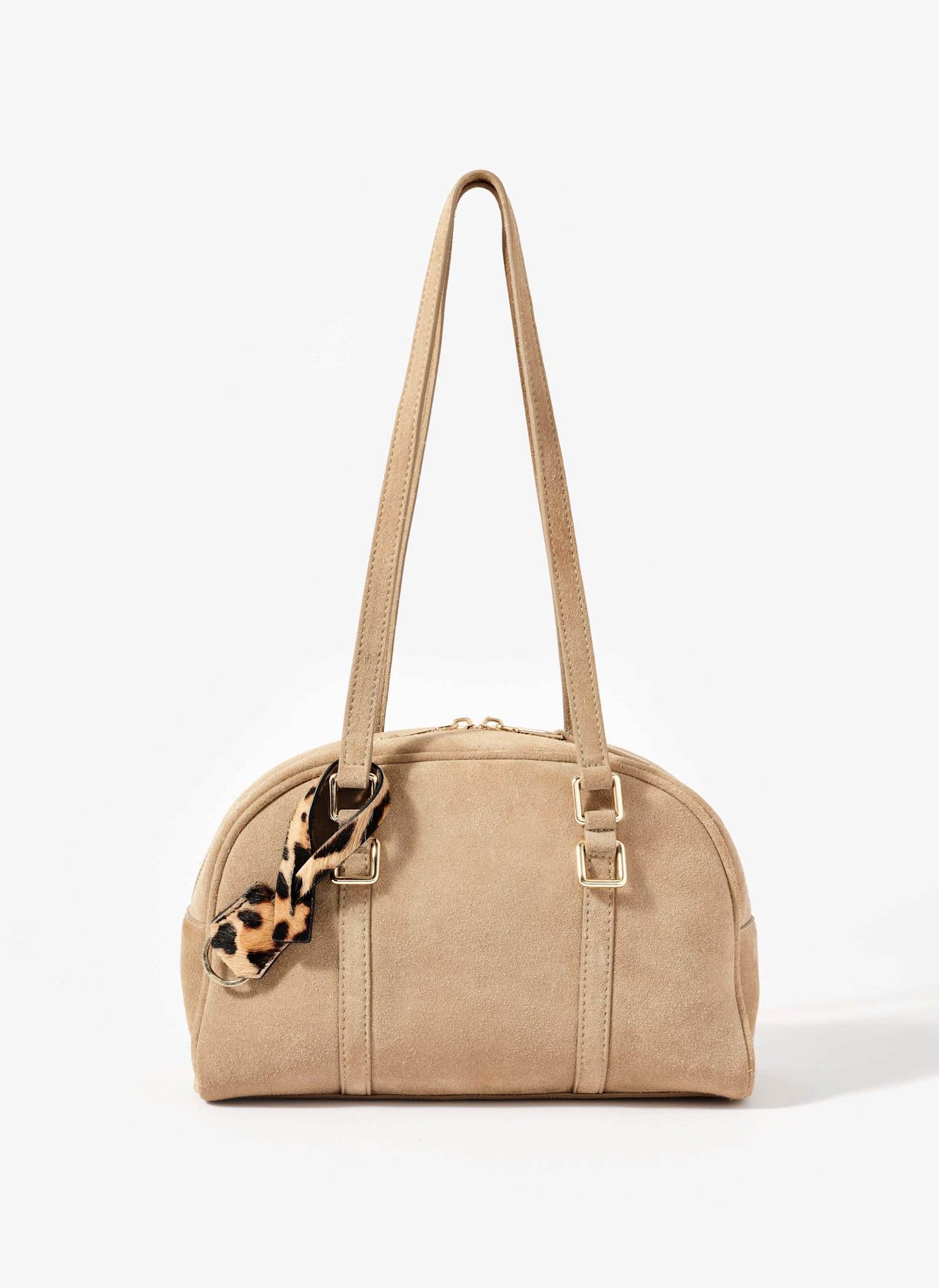 Otti Neutral Suede Shoulder Bag