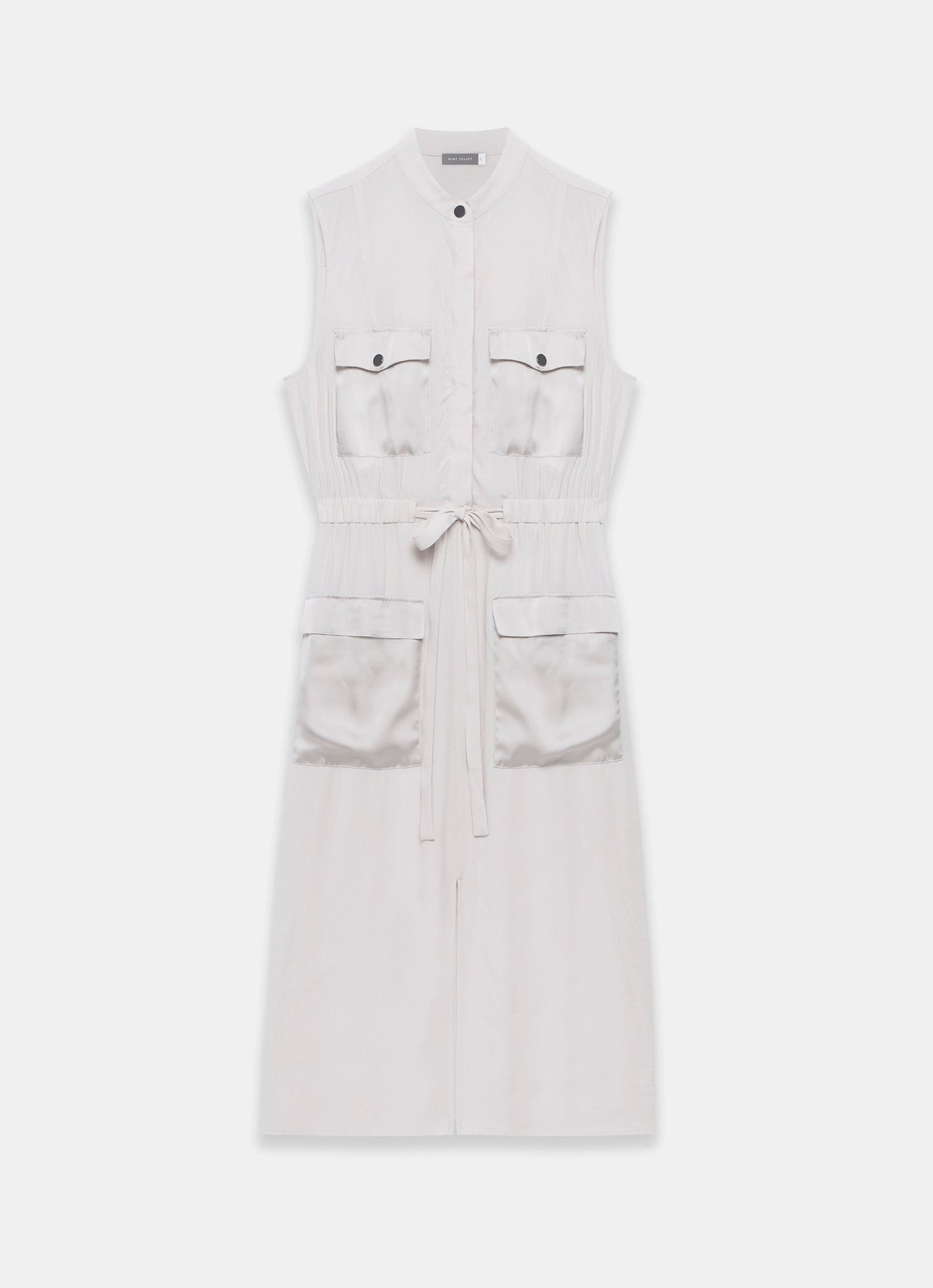 Neutral Utility Midi Dress