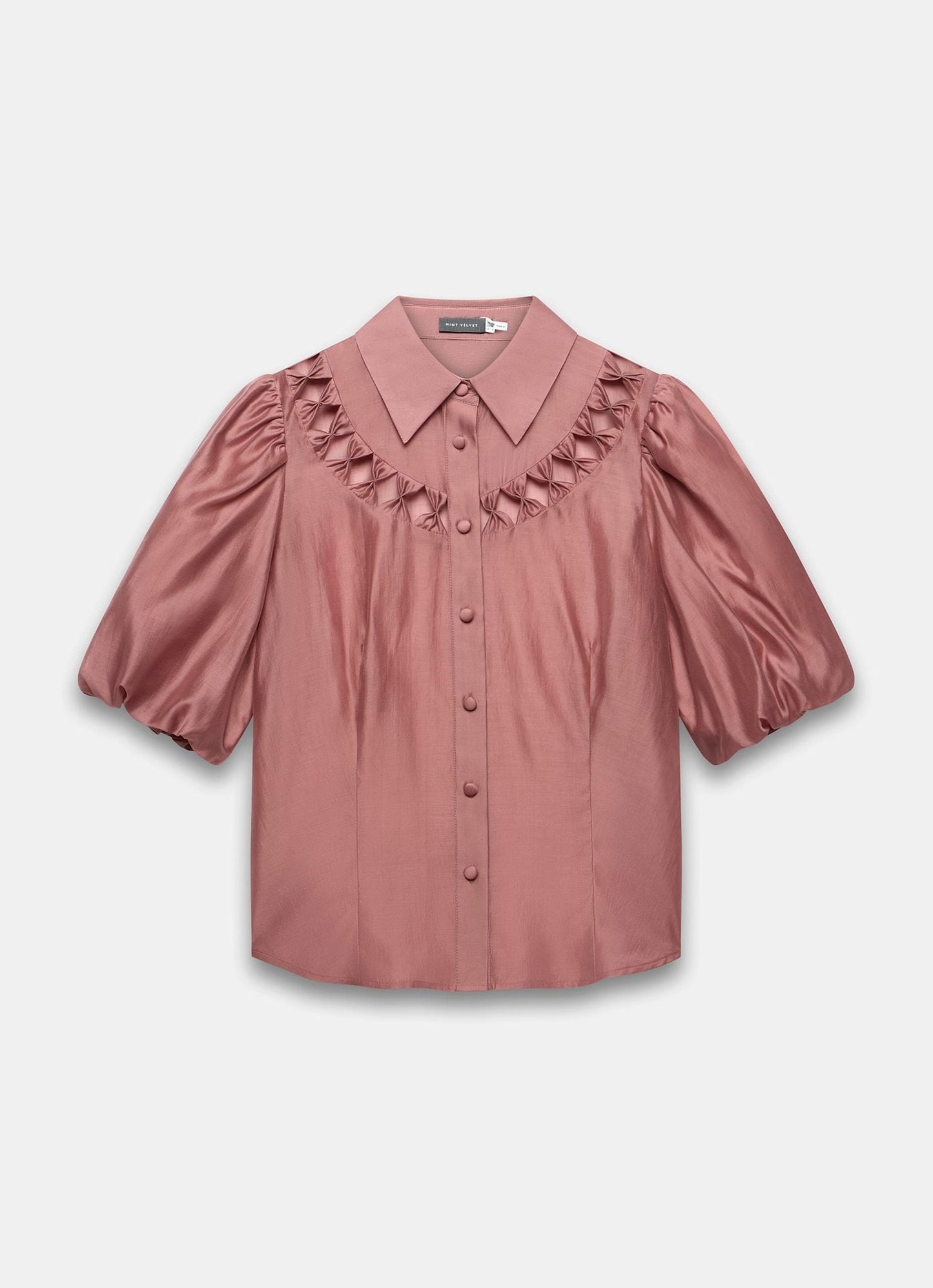 Pink Puff Sleeve Shirt
