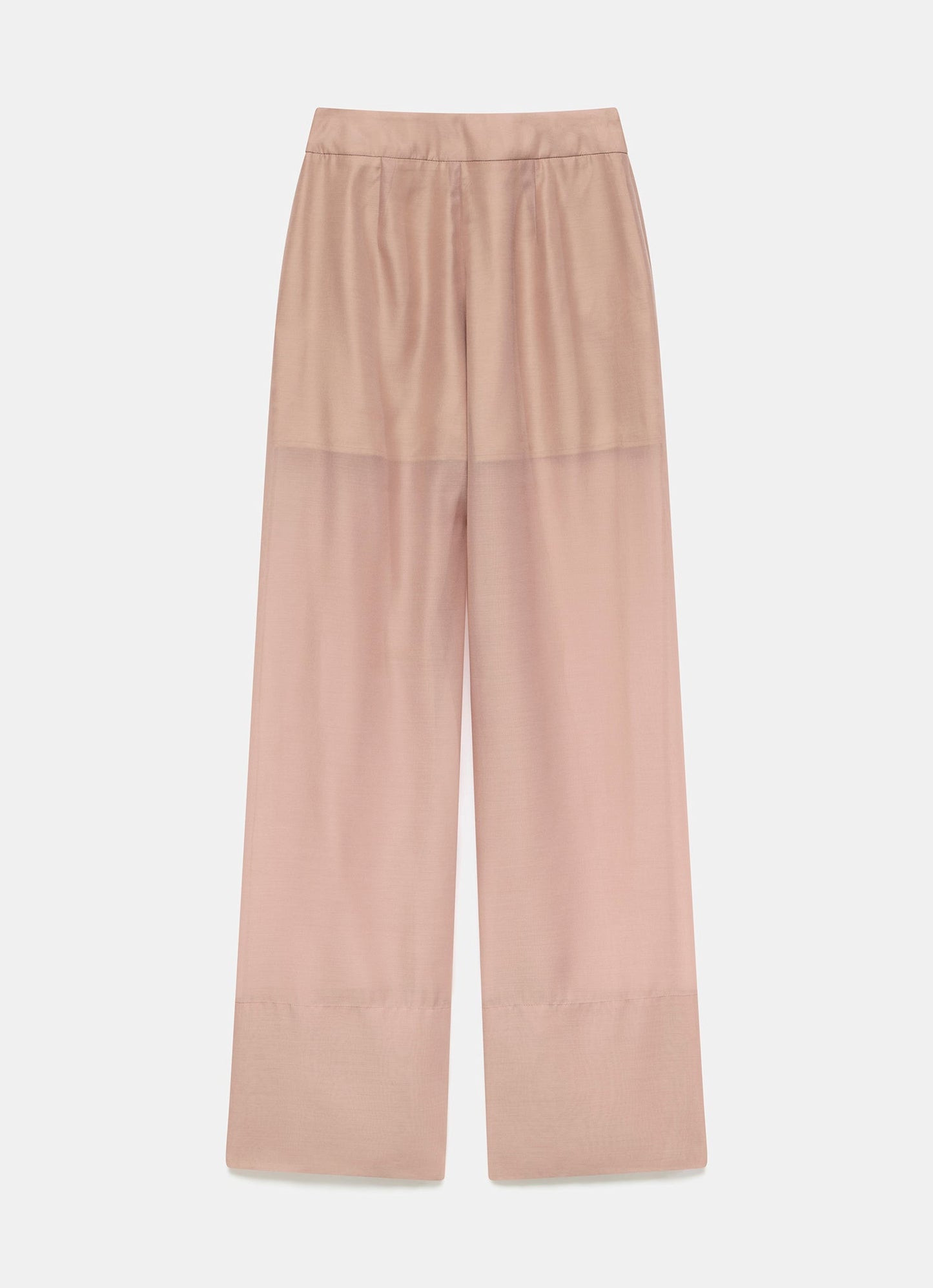 Pink Sheer Straight Trousers