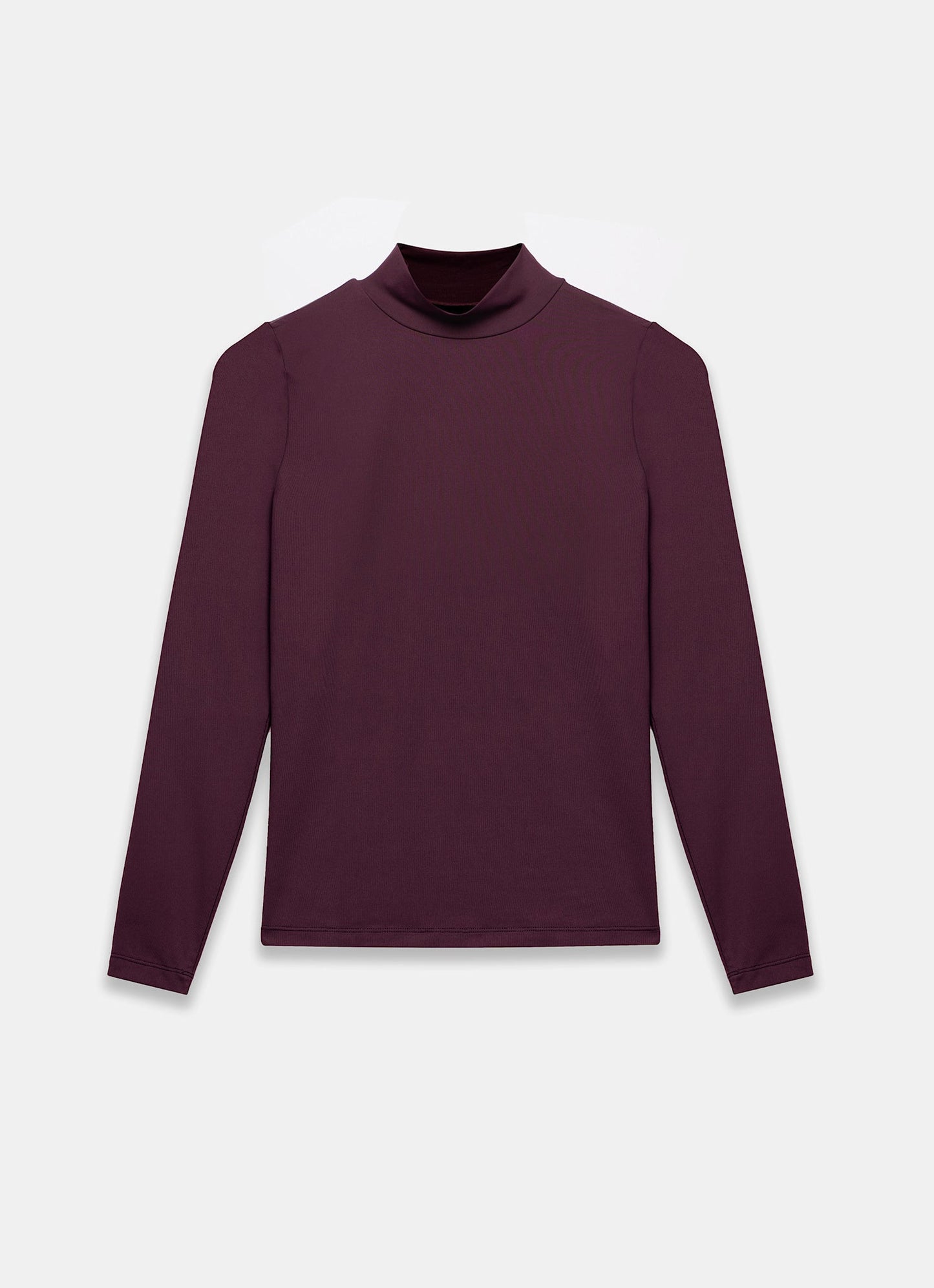 Burgundy High Neck Basic Top
