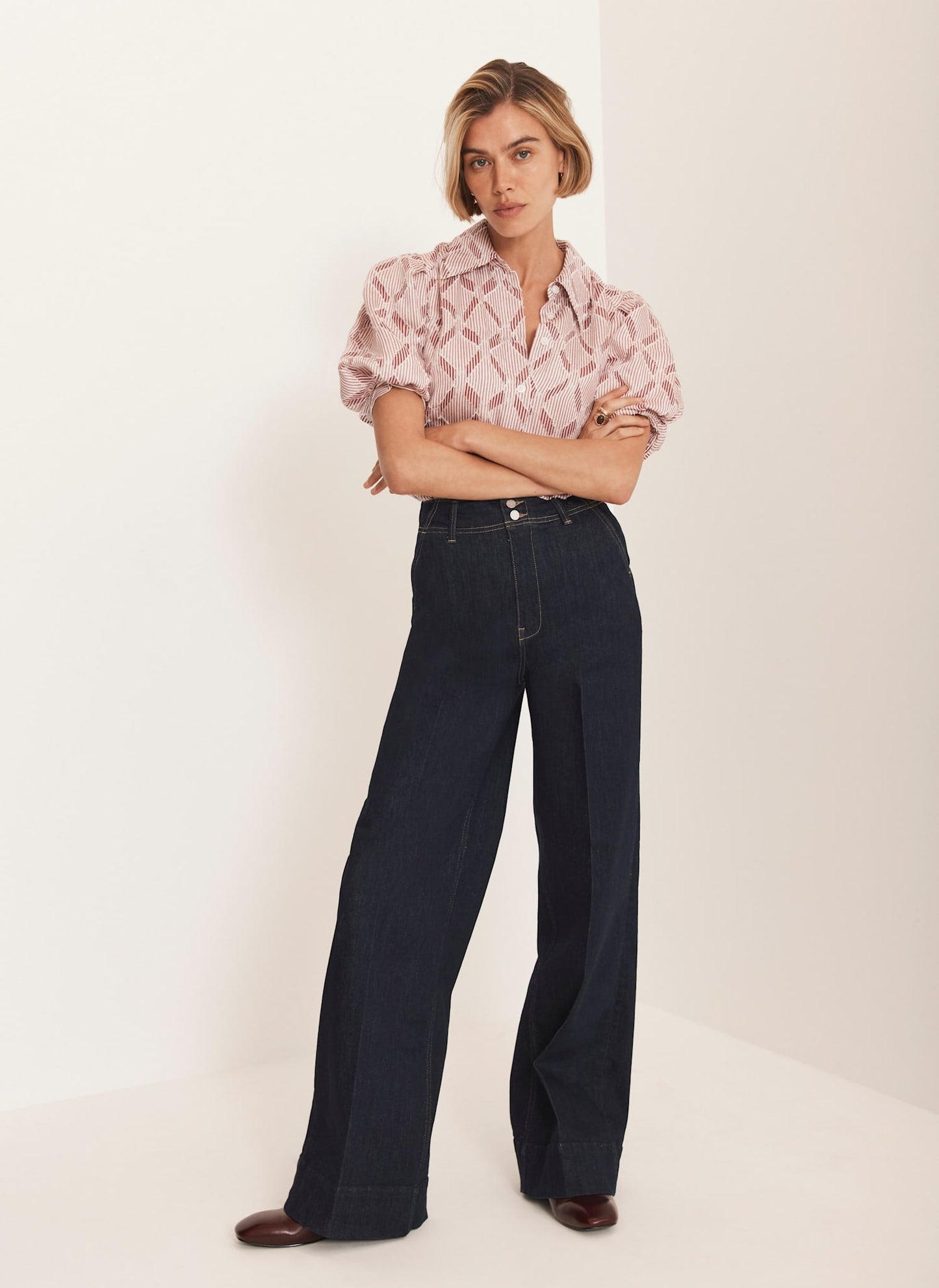 Red Striped Jacquard Shirt