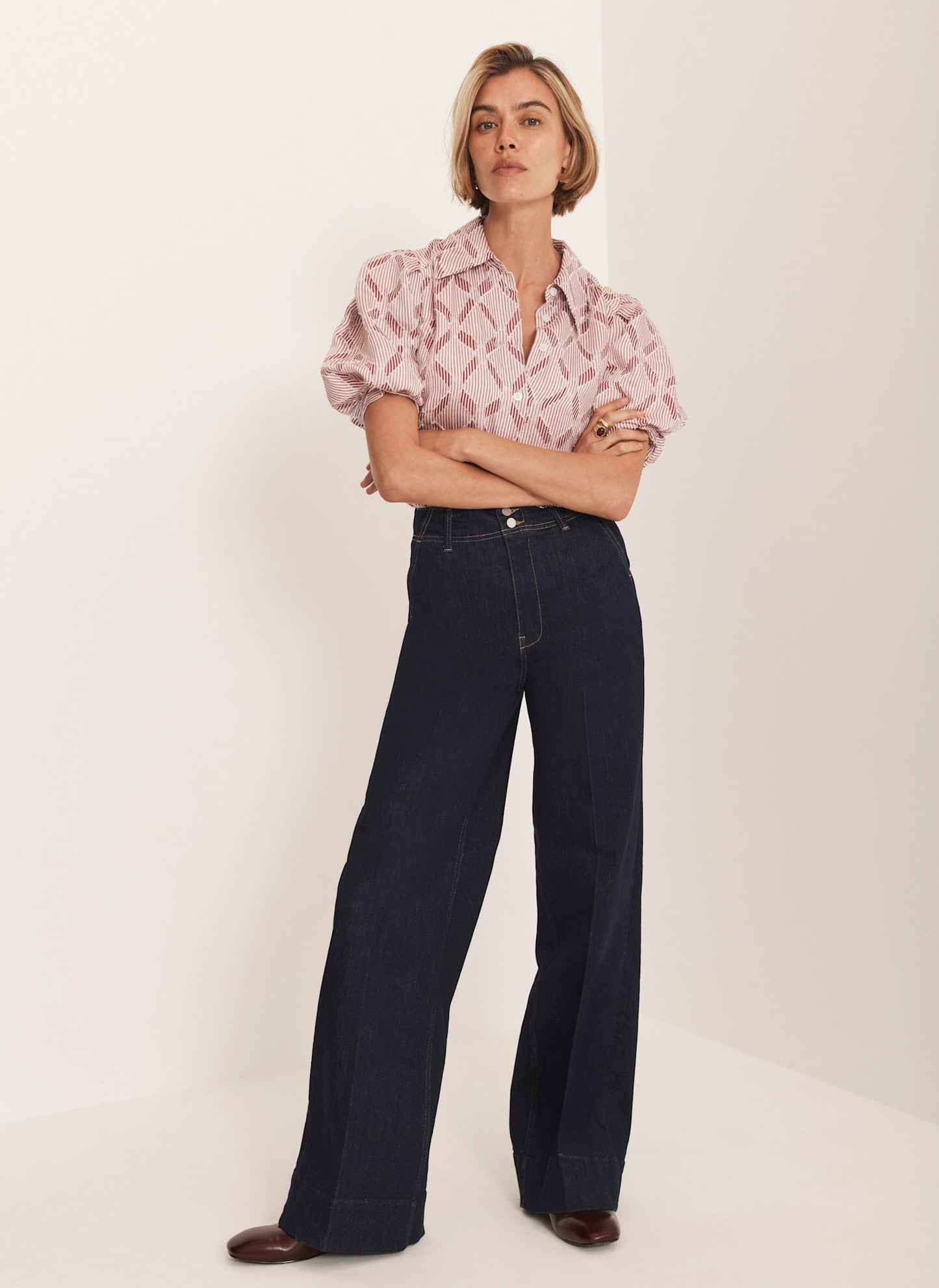 Red Striped Jacquard Shirt