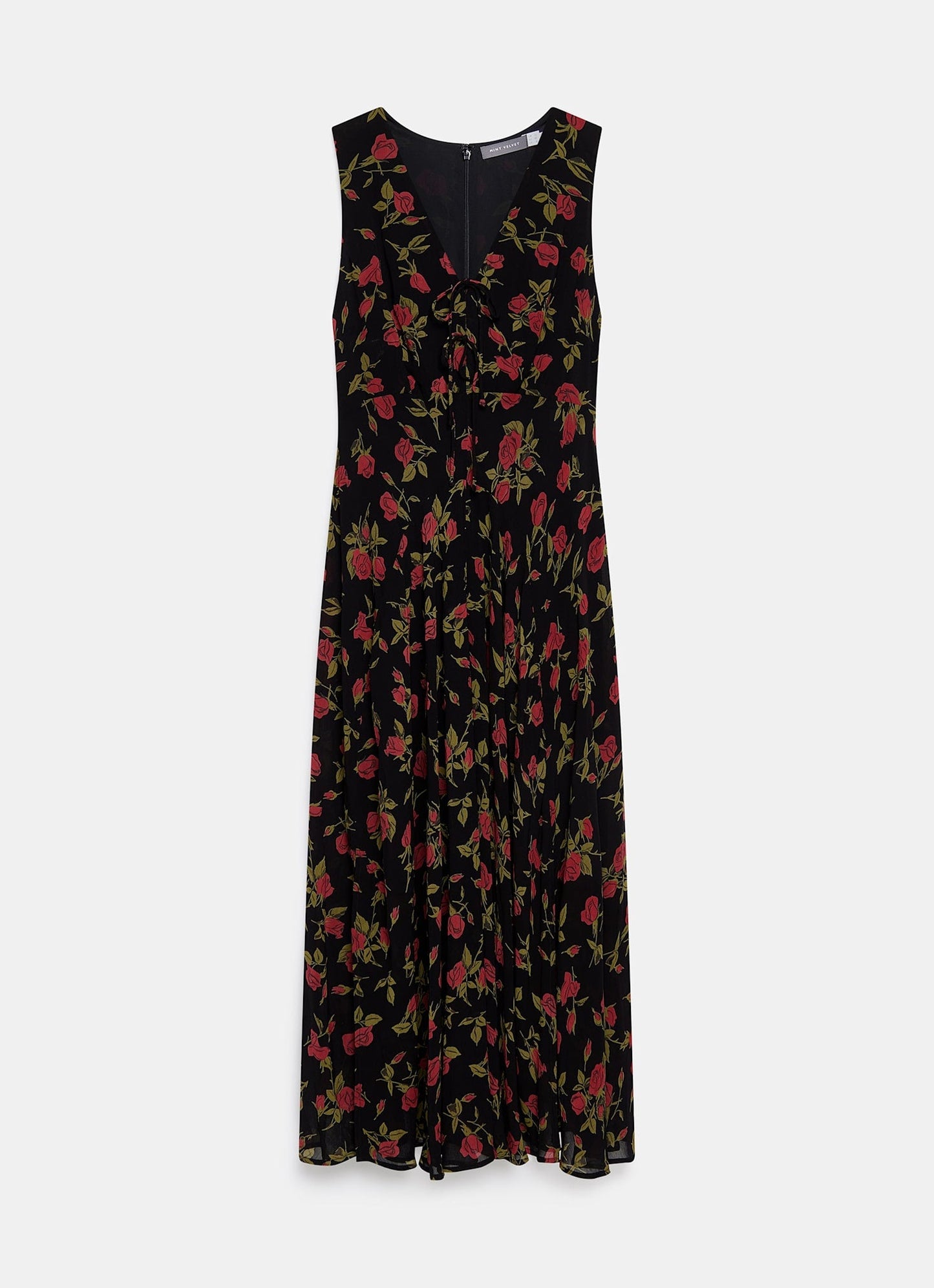 Rose Print Midi Dress