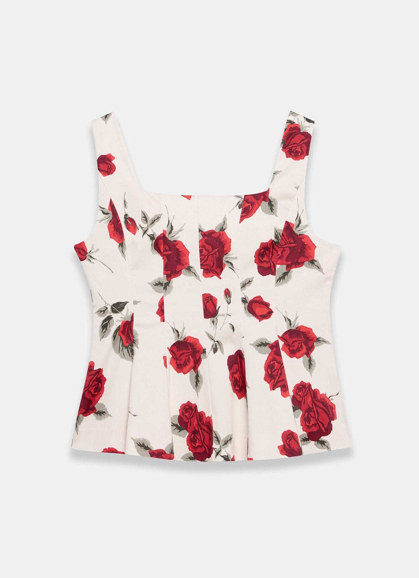 Red Rose Print Top