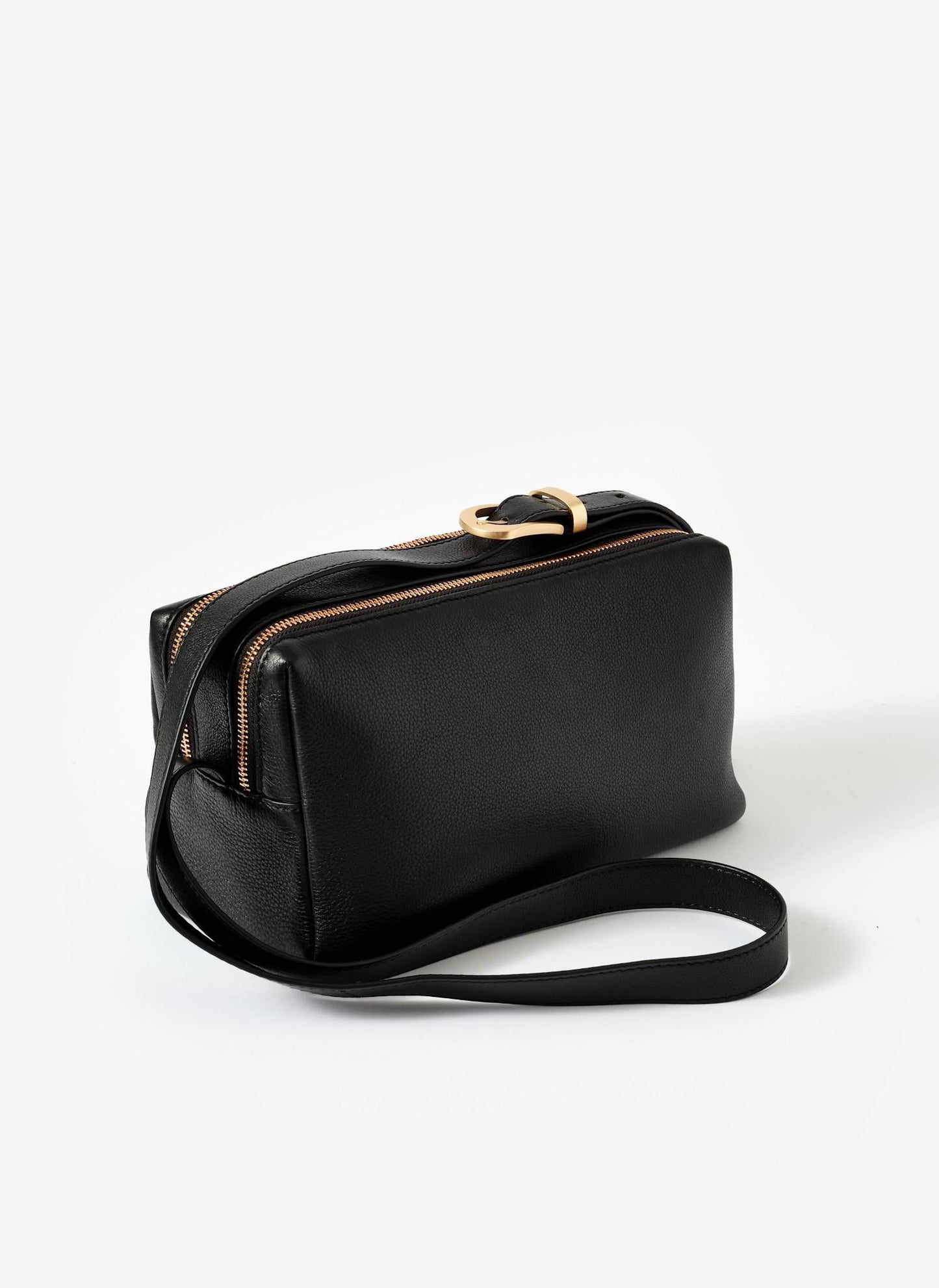 Safi Black Leather Shoulder Bag