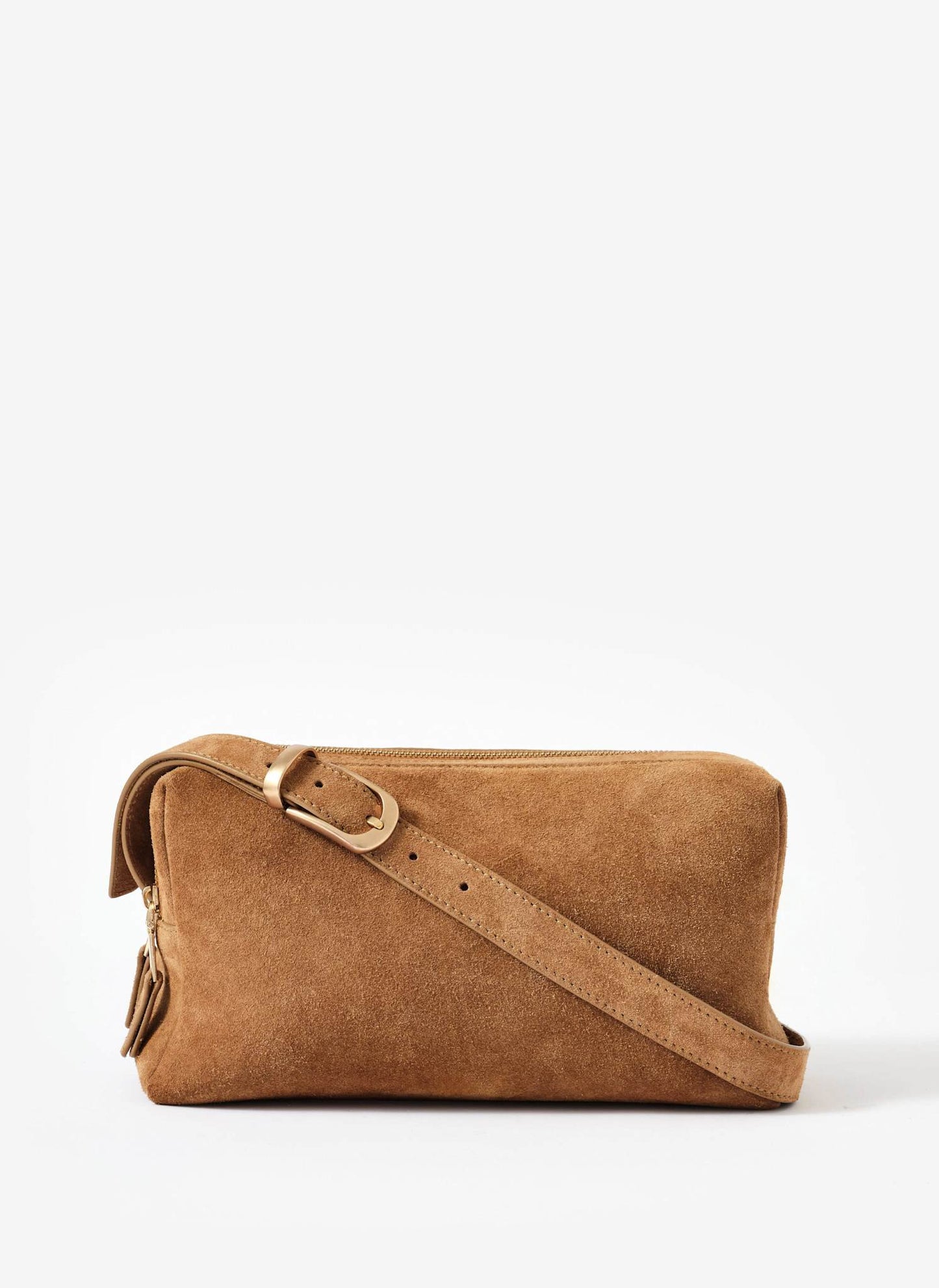 Safi Tan Suede Shoulder Bag