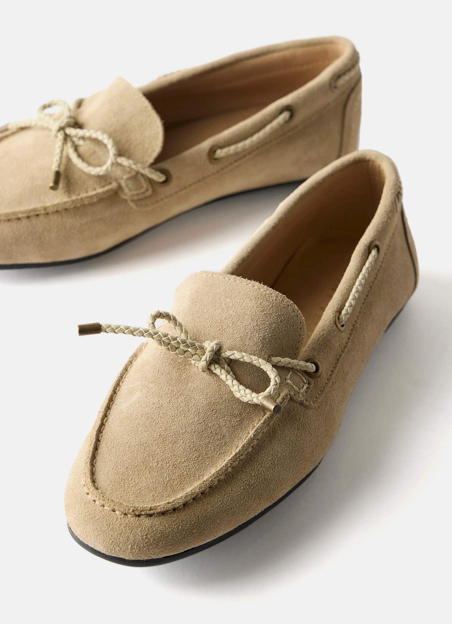 Sally Neutral Suede Deck Shoes