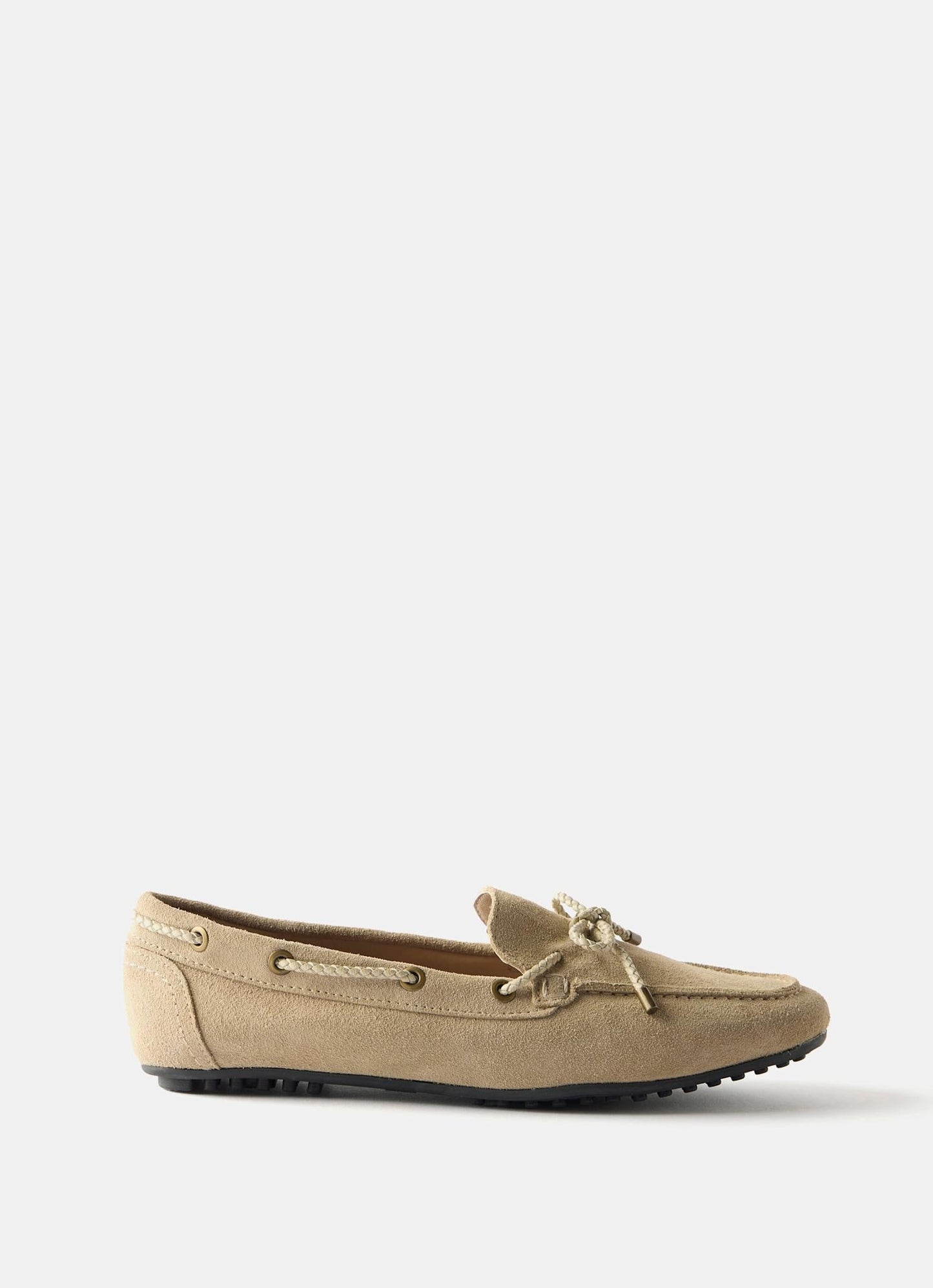 Sally Neutral Suede Deck Shoes