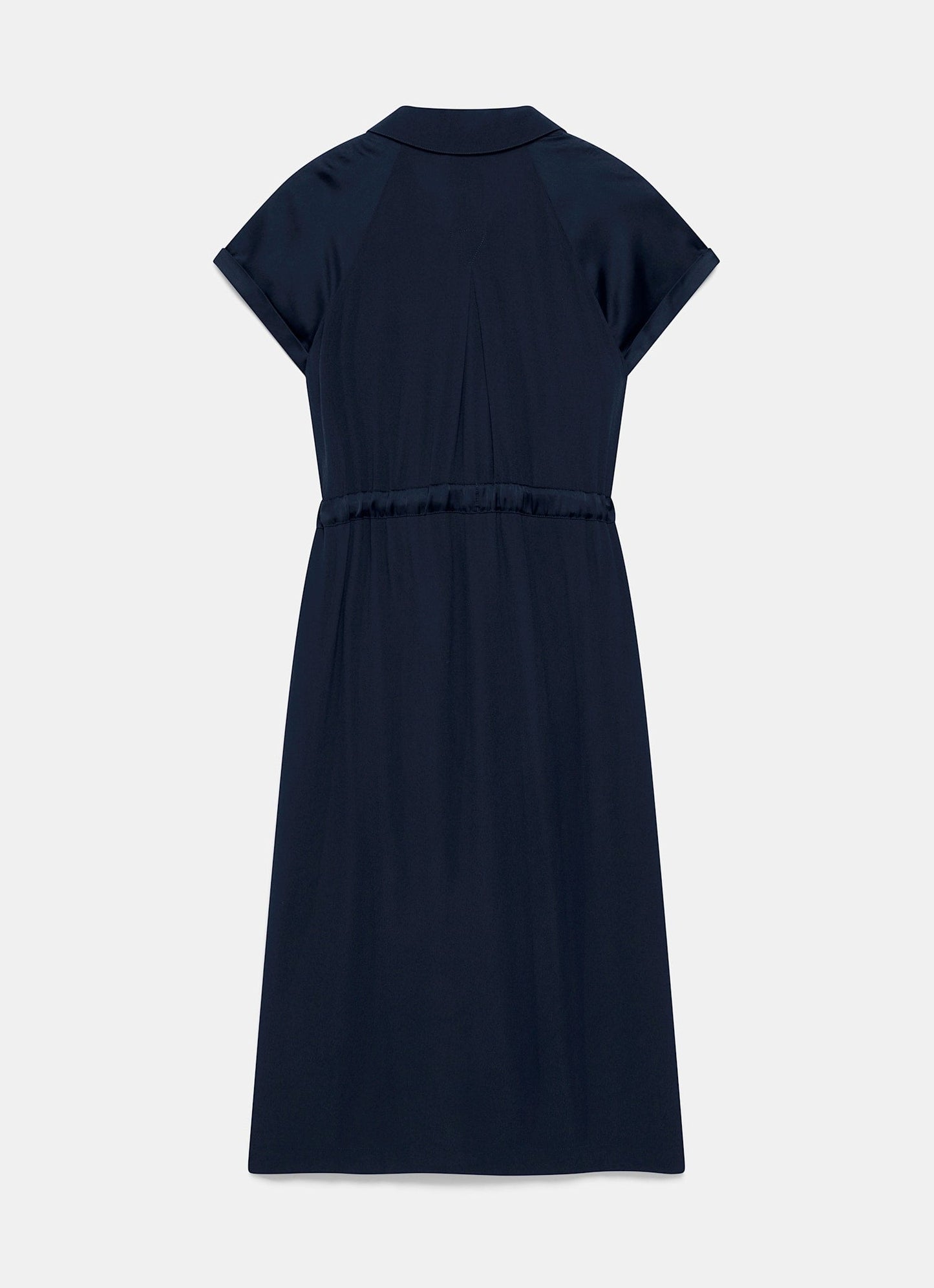 Navy Utility Midi Dress