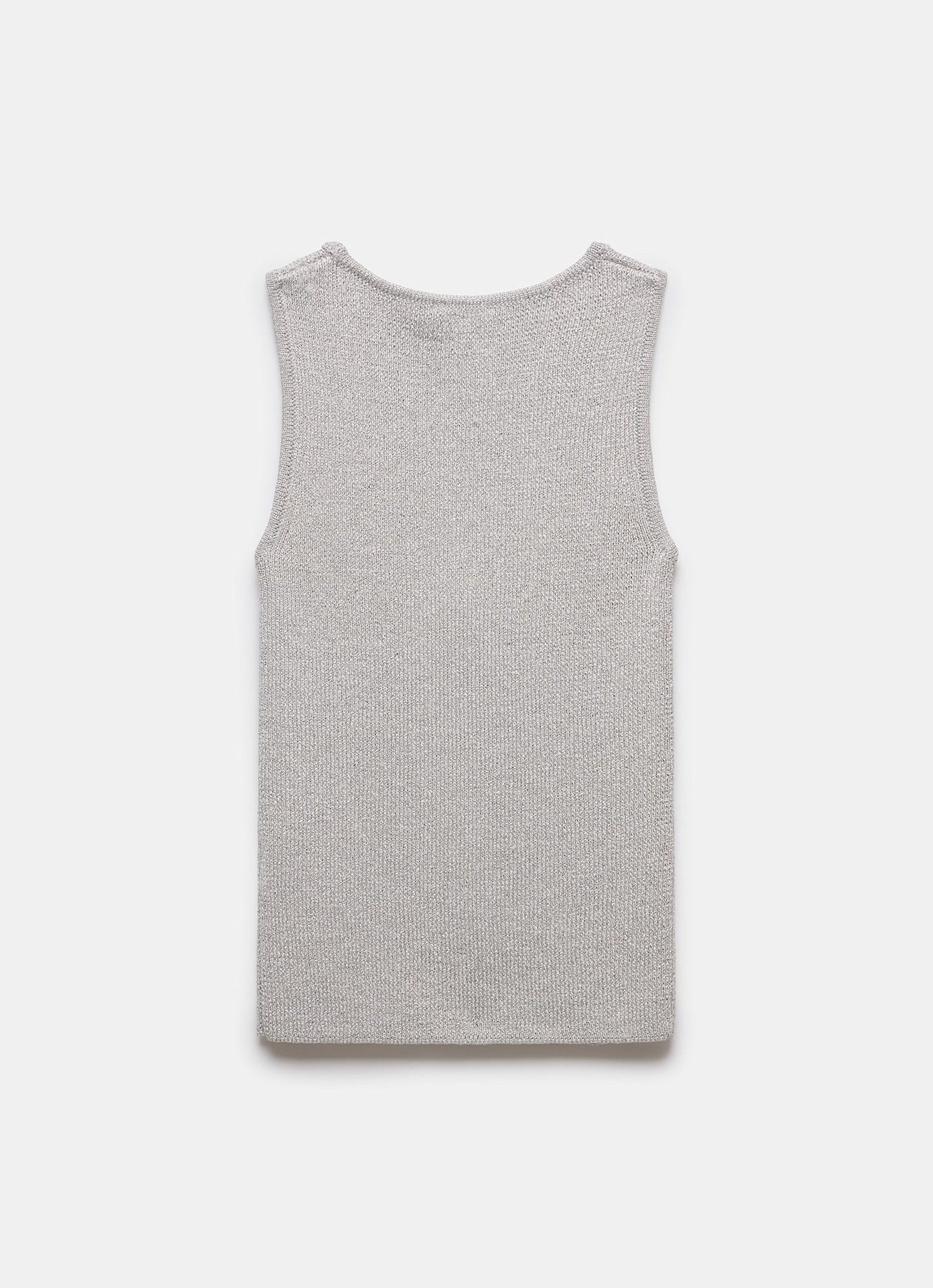 Silver Knit Asymmetric Waistcoat