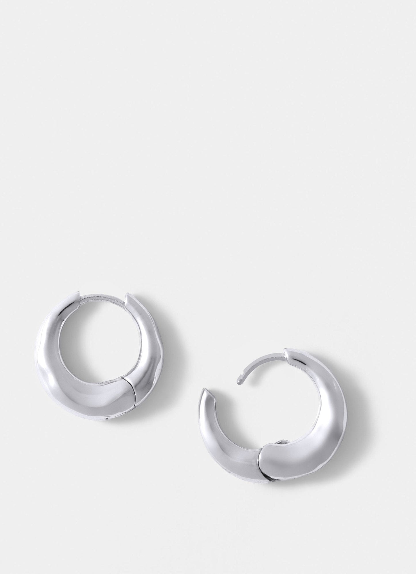Silver Plated Irregular Hoop Earrings