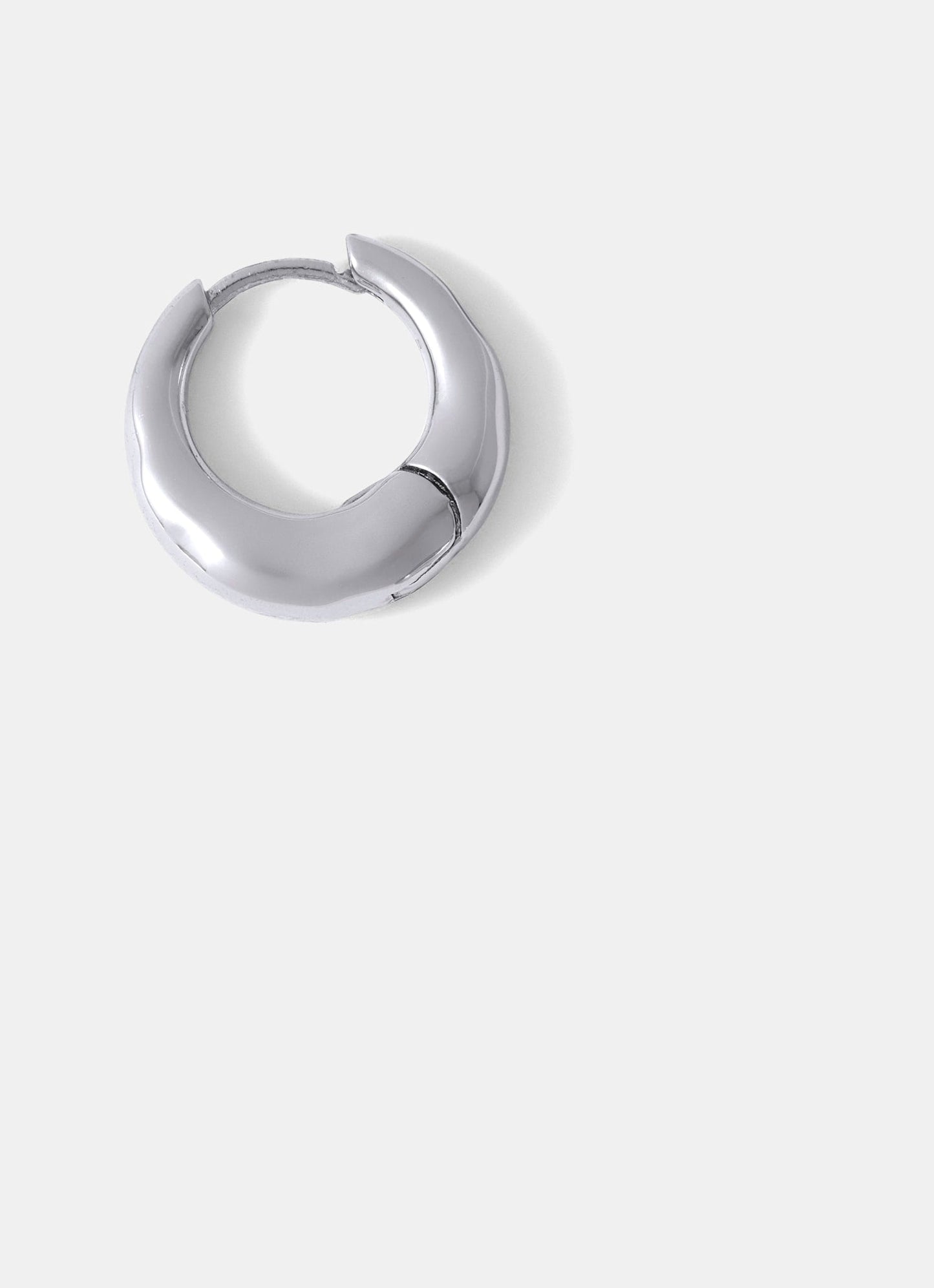 Silver Plated Irregular Hoop Earrings