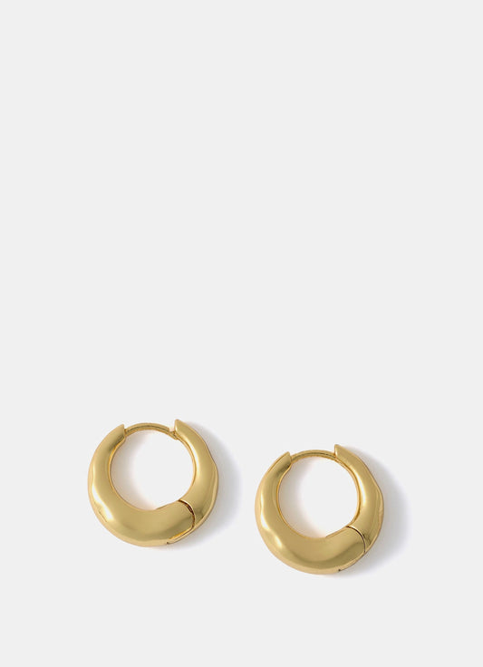 Gold Plated Irregular Hoop Earrings