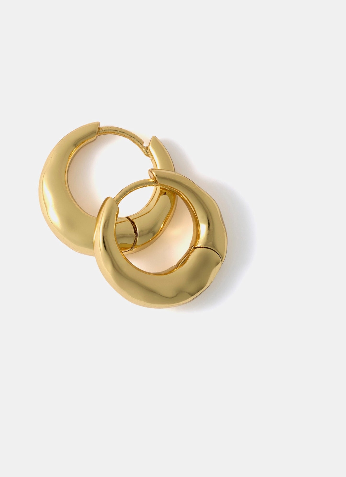 Gold Plated Irregular Hoop Earrings