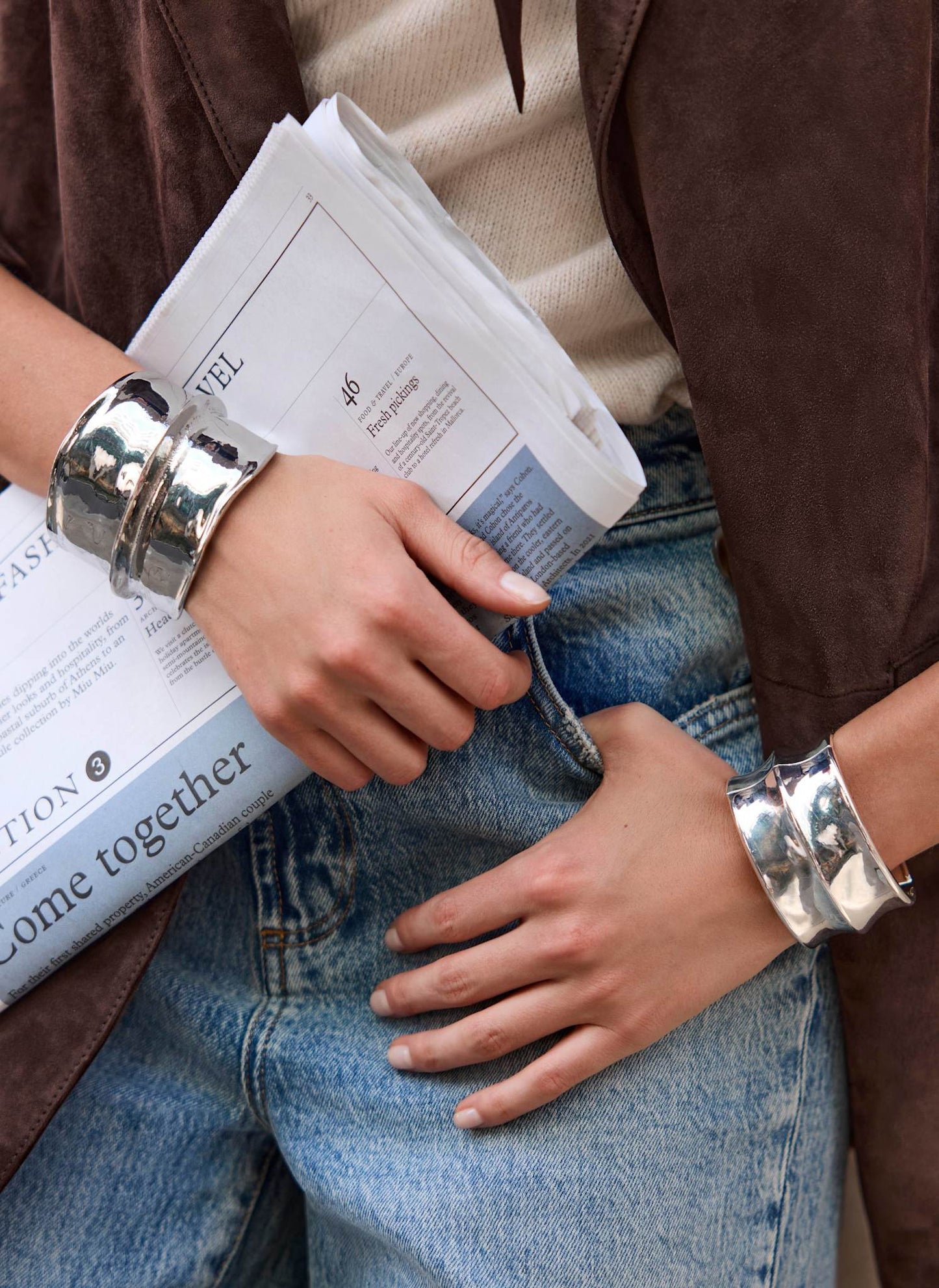 Silver Tone Statement Cuff Bracelet