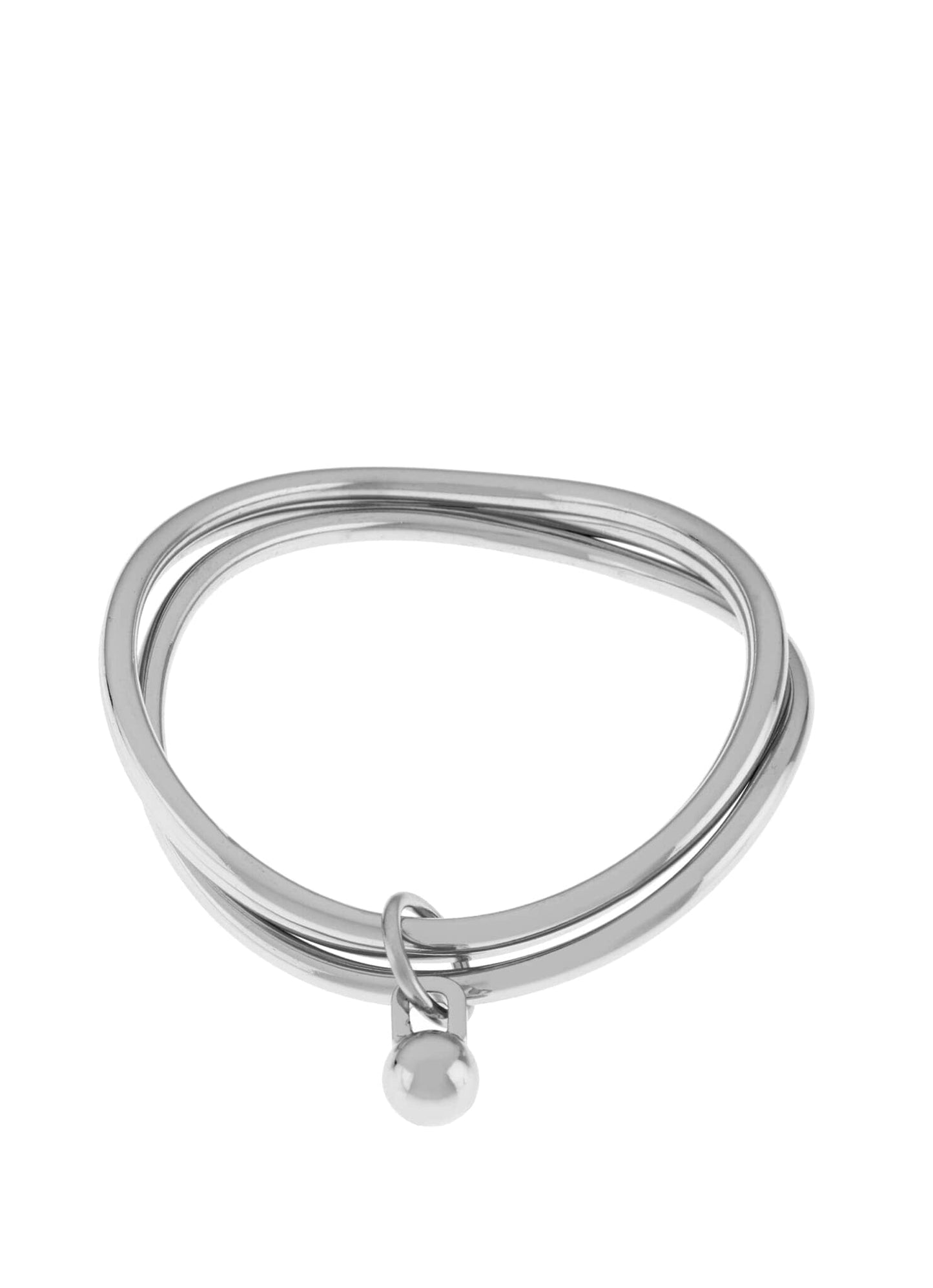 Silver Tone Triple Bangle